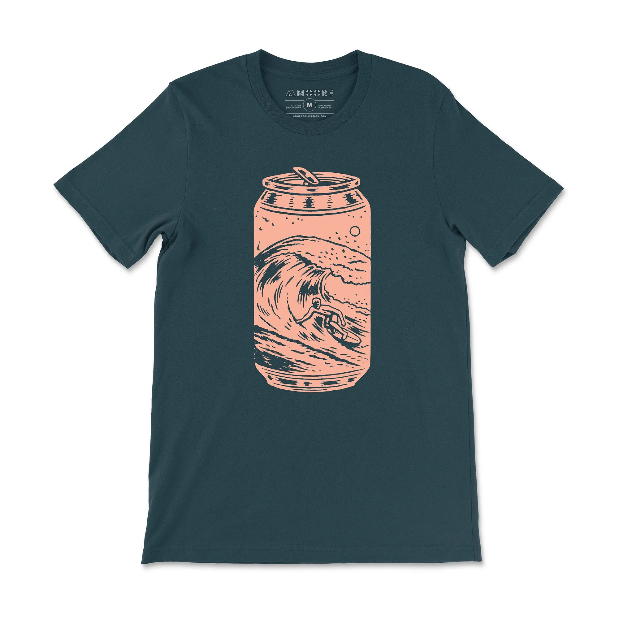 Surf Can Tee-Atlantic Sporty Design Long Lasting Color