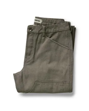 Compression Support Lining Mesh Comfort The Chore Pant in Stone Chipped Canvas