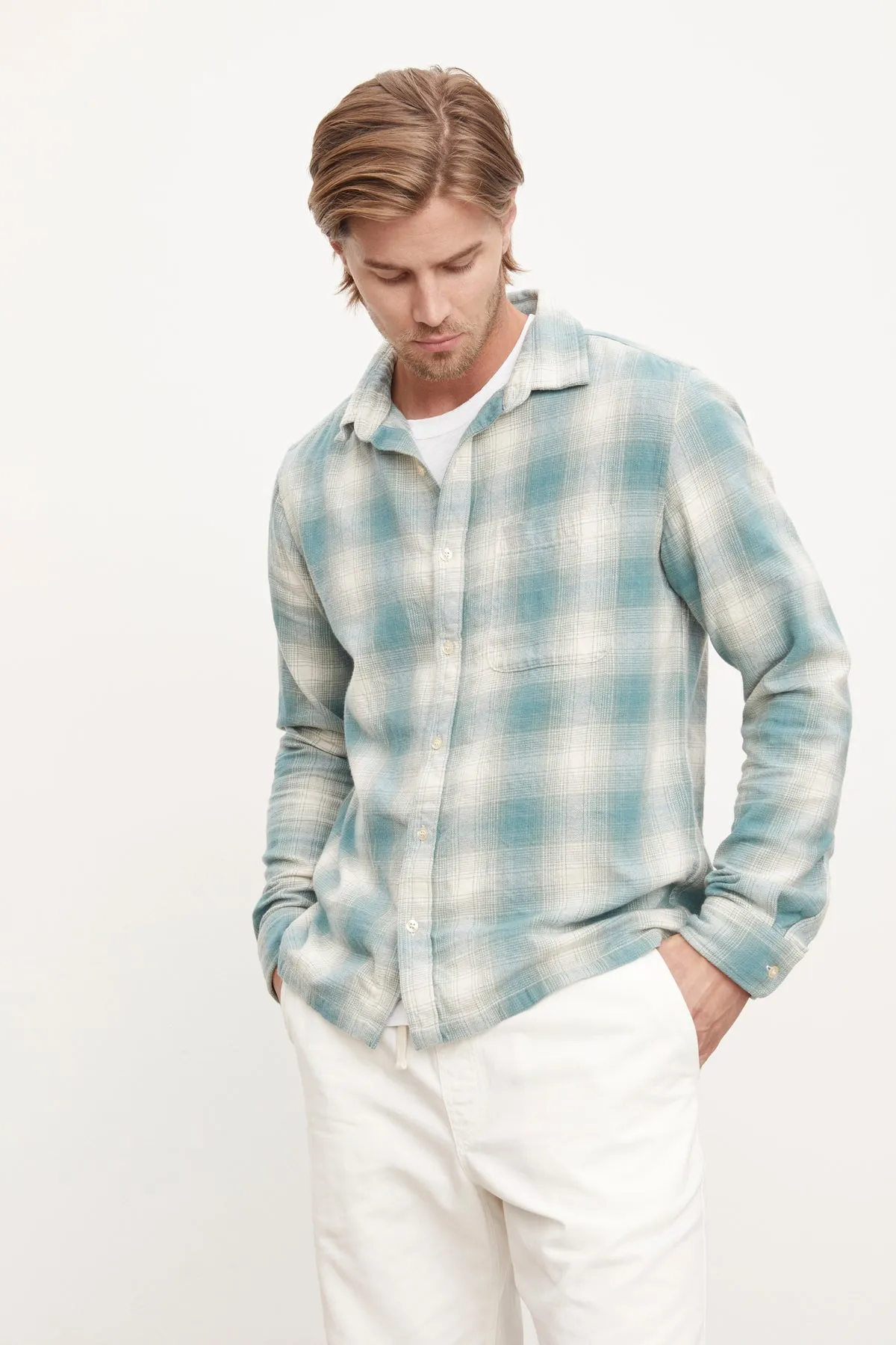 Smooth Zipper Design Yoke Design ANDREW BUTTON-UP SHIRT