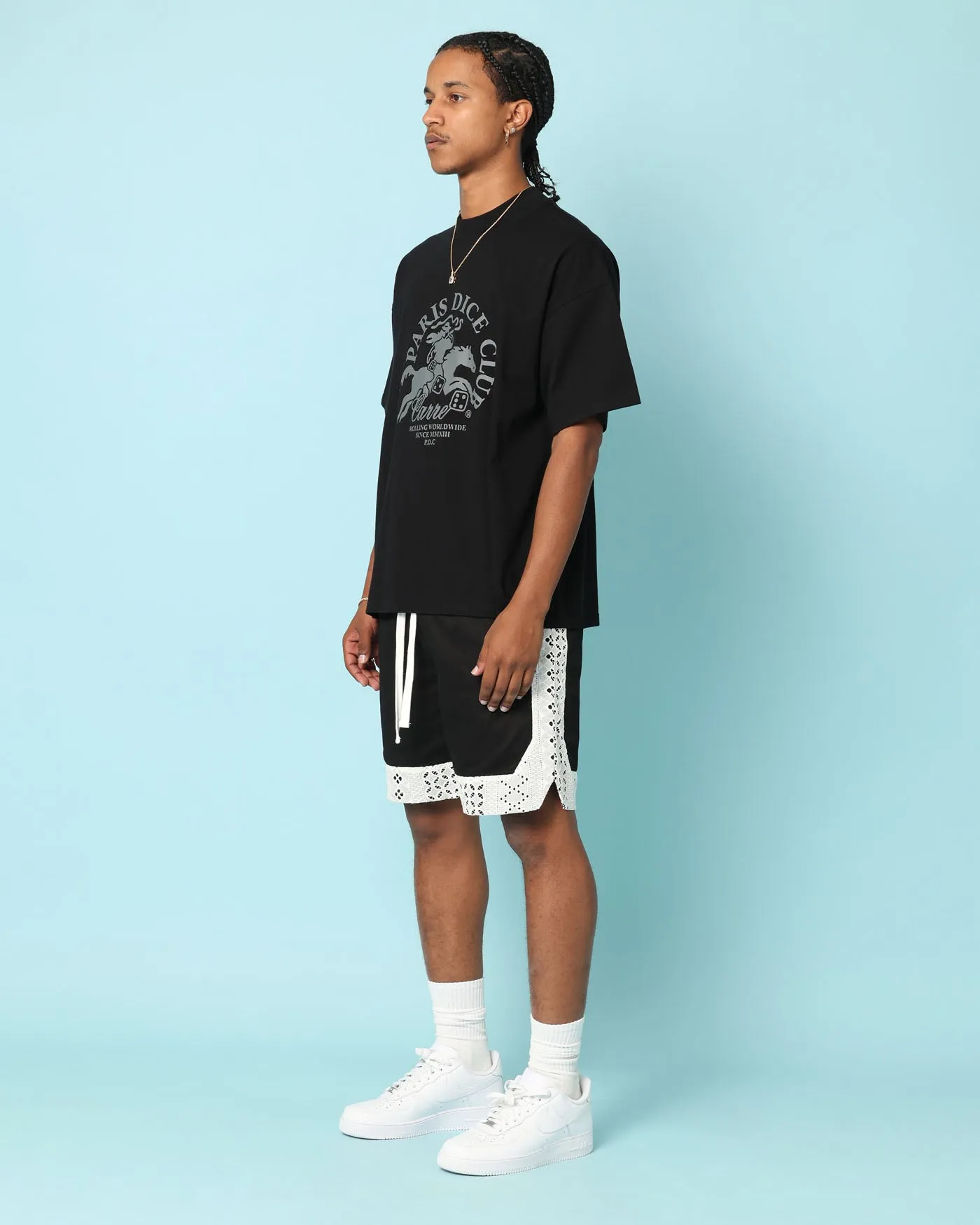 graduation season compression support Carr?? Bandana Lace Shorts Black