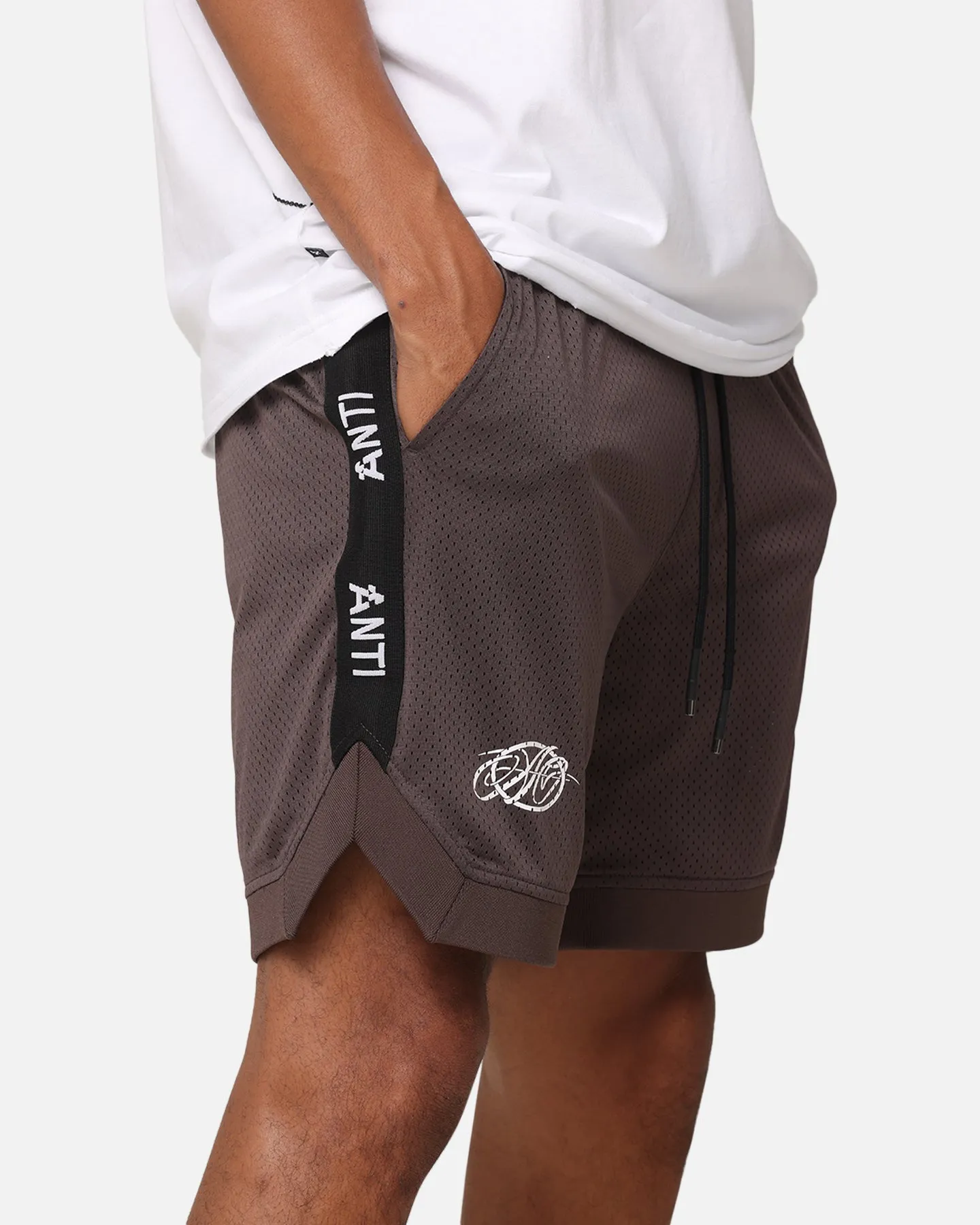 The Anti Order Future Racing Basketball Shorts Dark Brown Daily Use