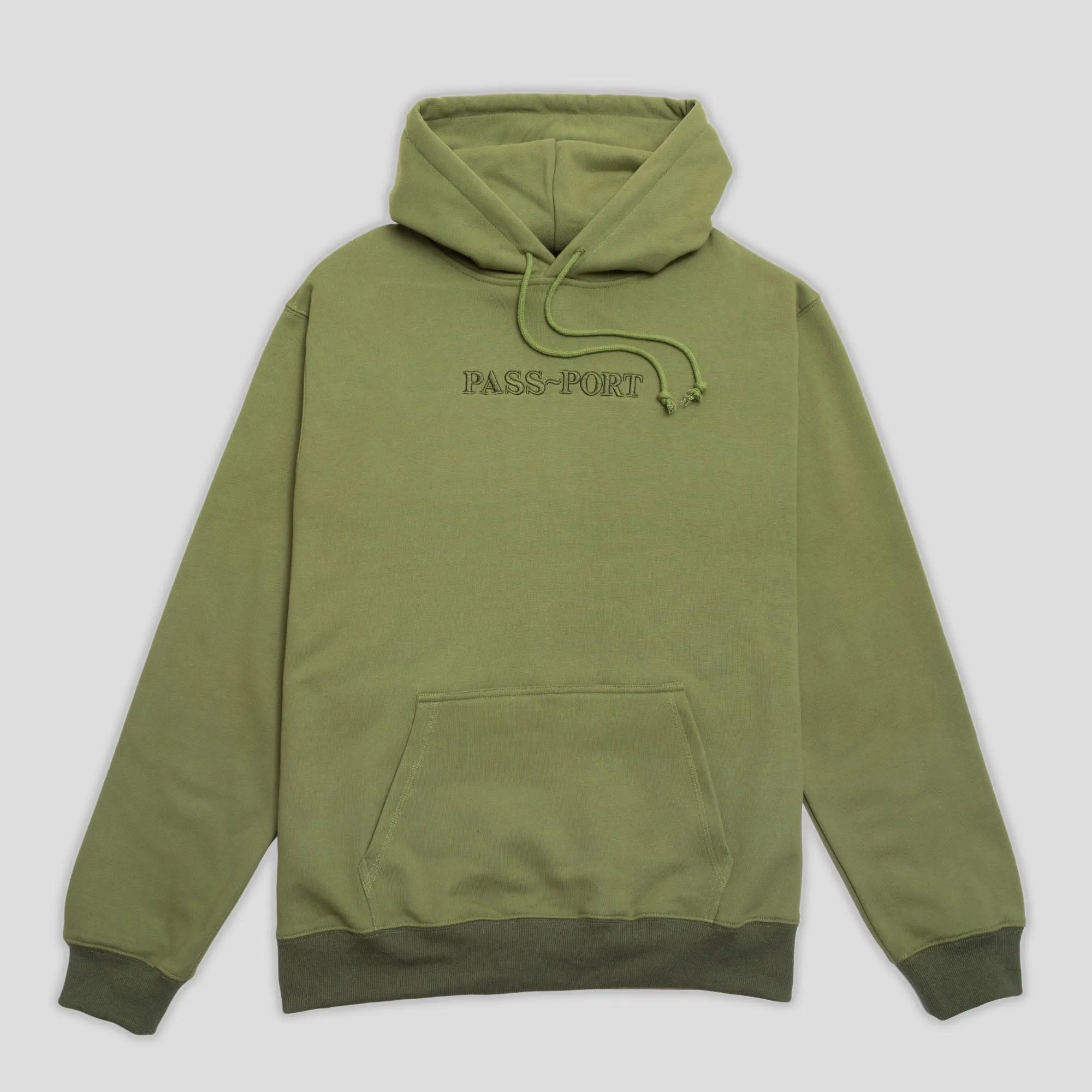 Pass~Port Official Contrast Organic Hoodie - Olive product personalization ideas single layer
