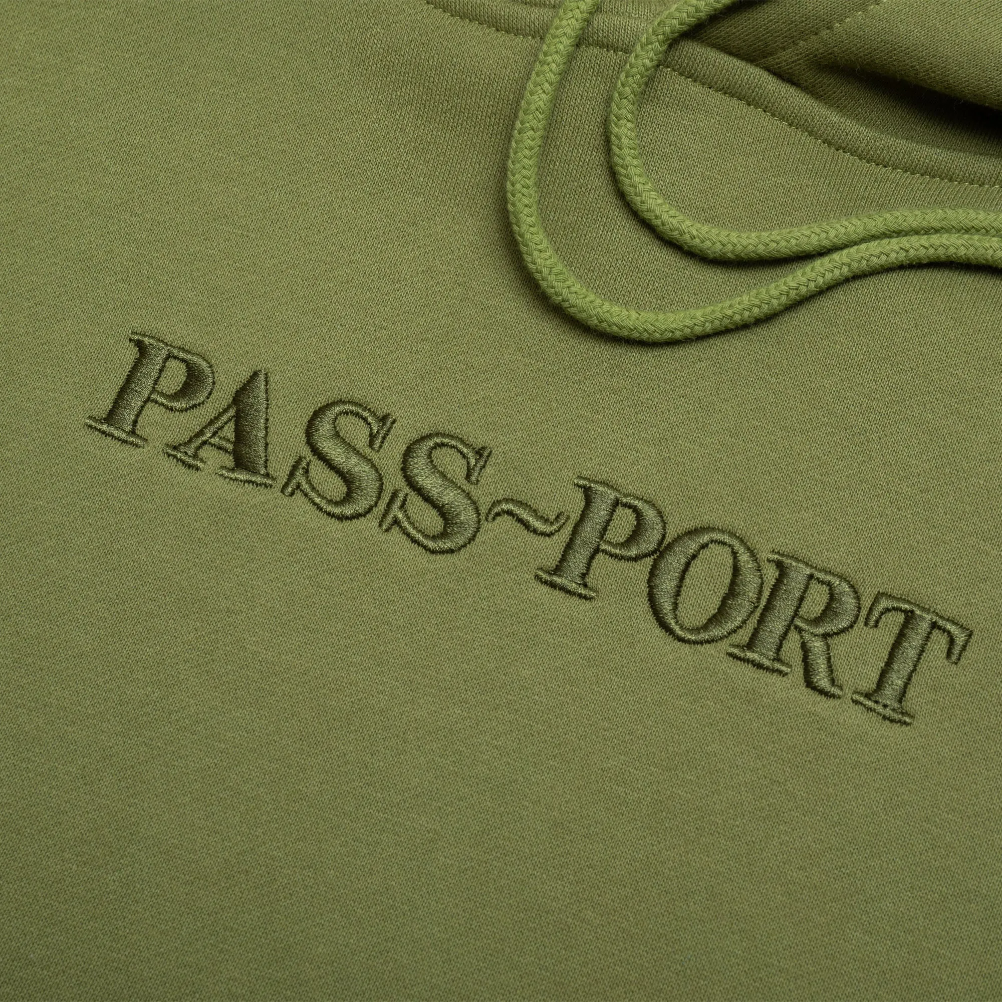 Cold Day Wear product running suitability Pass~Port Official Contrast Organic Hoodie - Olive