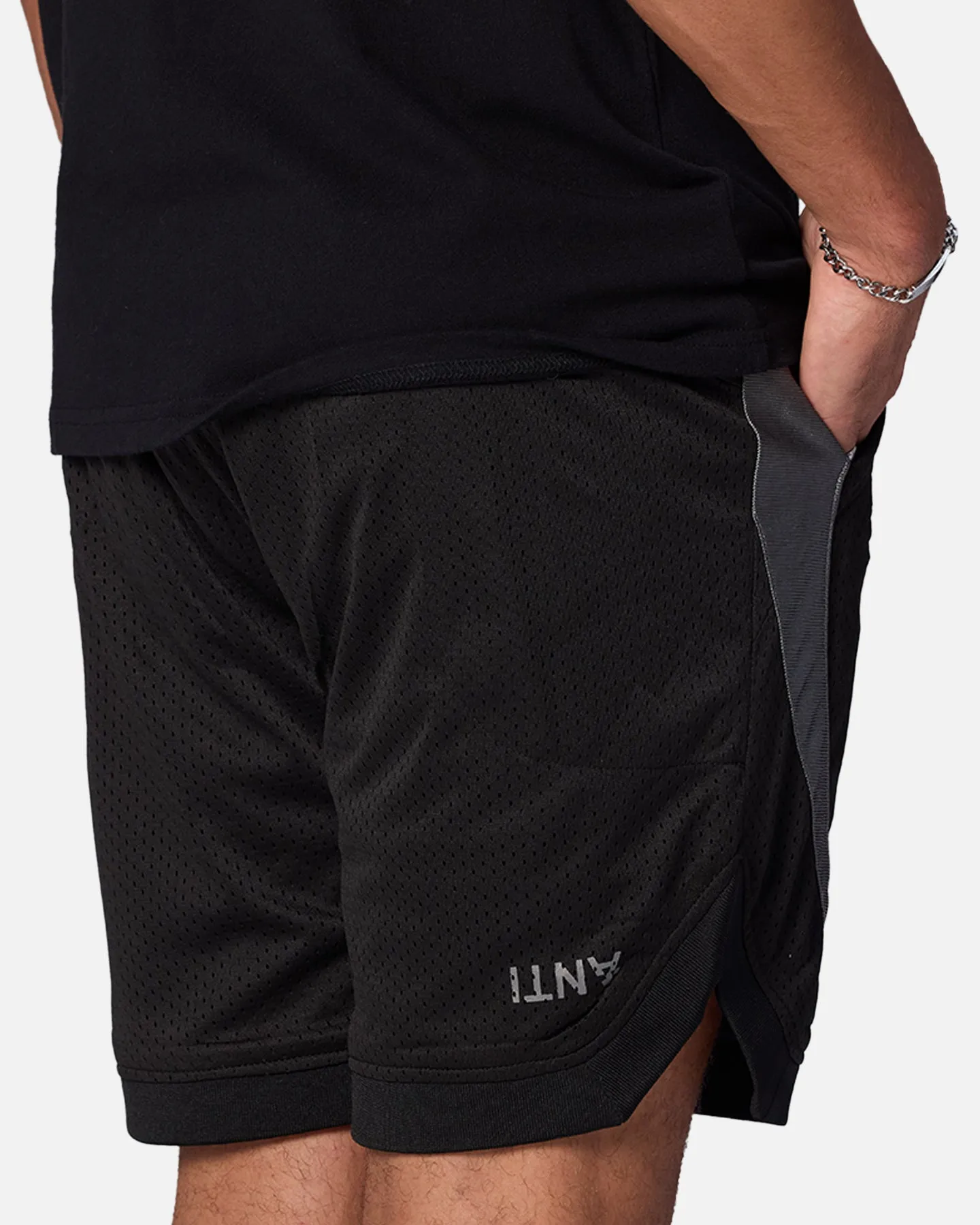 night out outfit Cargo shorts The Anti Order Sparta Mesh Basketball Shorts Black/Grey