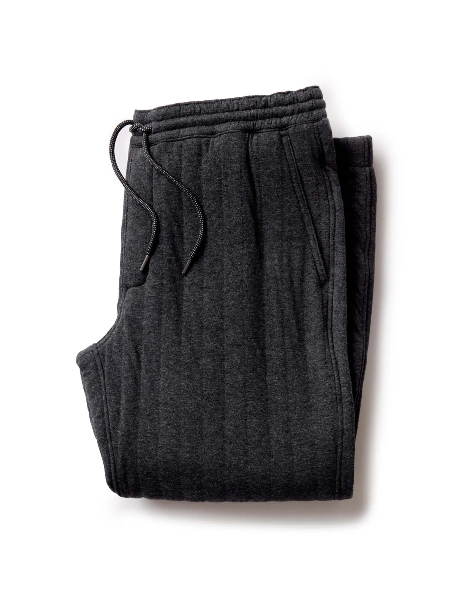 Wrinklefree Go Anywhere The Apres Pant in Heather Coal Quilted Jersey