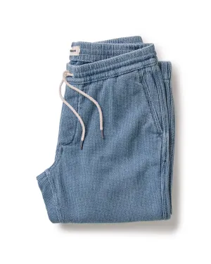 MachineWashable WrinkleFreeFinish The Apres Pant in Washed Indigo Sashiko