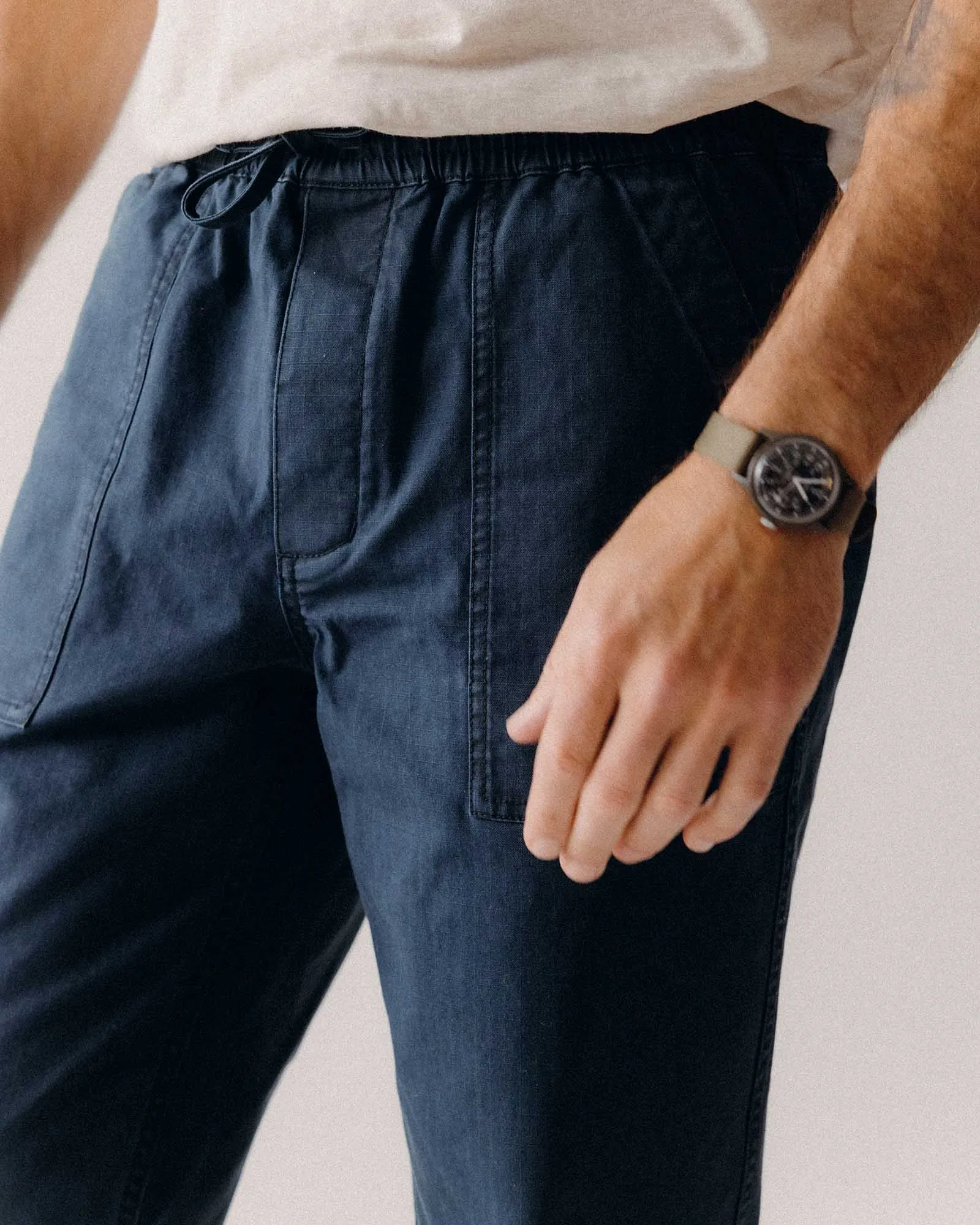 ArticulatedJoints The Breakwater Pant in Dark Navy Ripstop