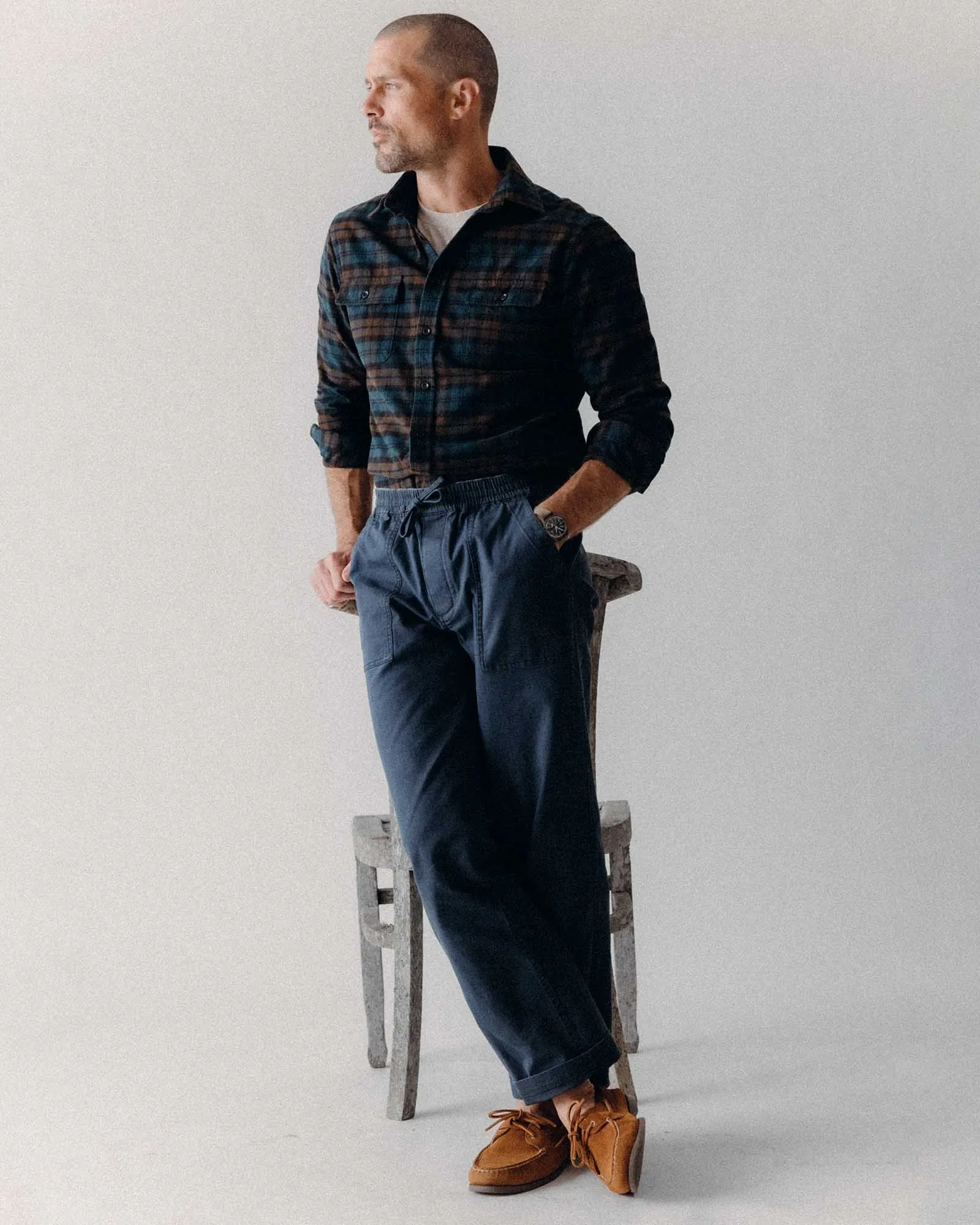 Double Stitched The Breakwater Pant in Dark Navy Ripstop