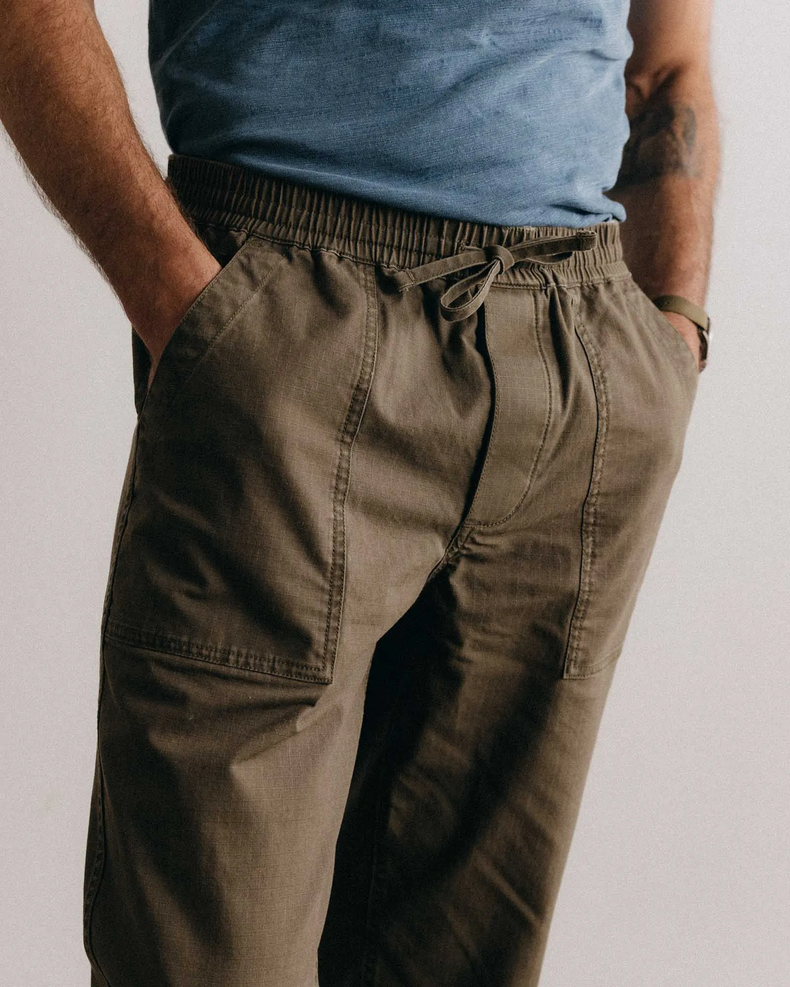 The Breakwater Pant in Mushroom Ripstop Body Ready ArticulatedJoints