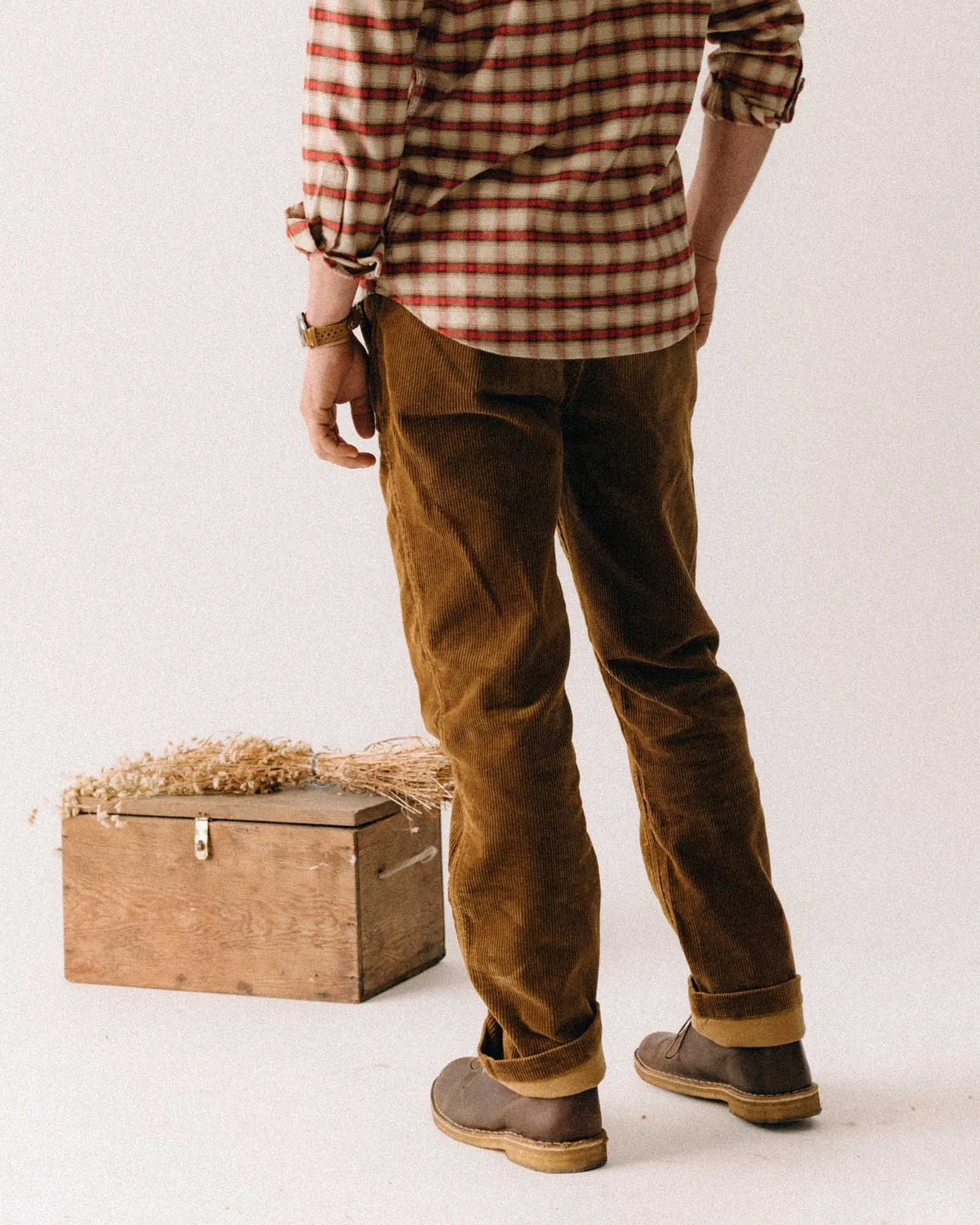 The Carnegie Pant in Bourbon Corduroy Relaxed Design Wear Eco Friendly Material