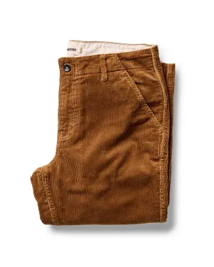 Lightweight Layer Active Motion The Carnegie Pant in Bourbon Corduroy