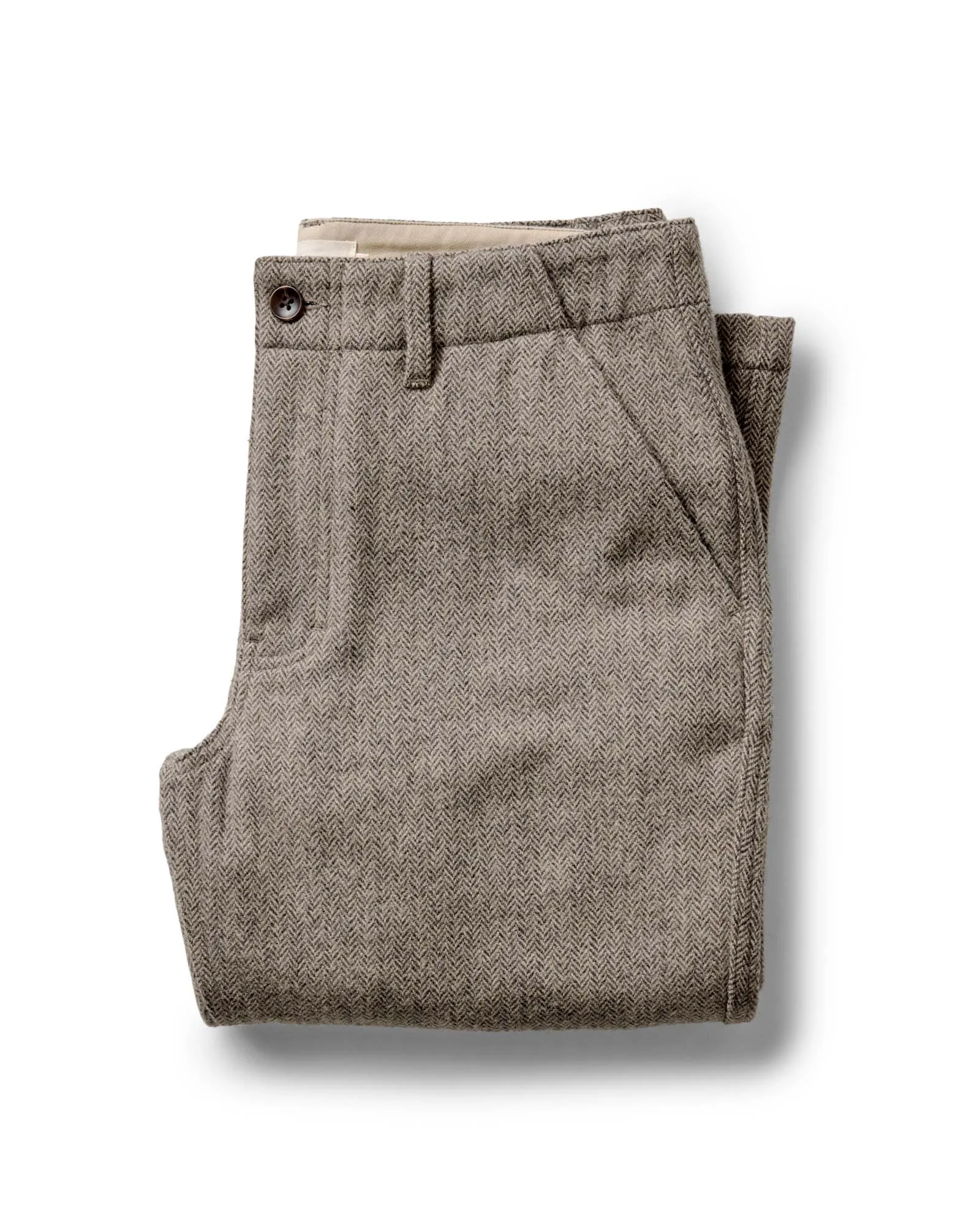 Elastic Cuff The Carnegie Pant in Gravel Herringbone Wool