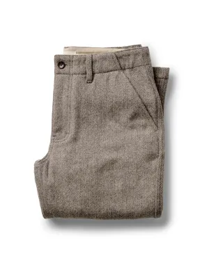 Elastic Cuff The Carnegie Pant in Gravel Herringbone Wool