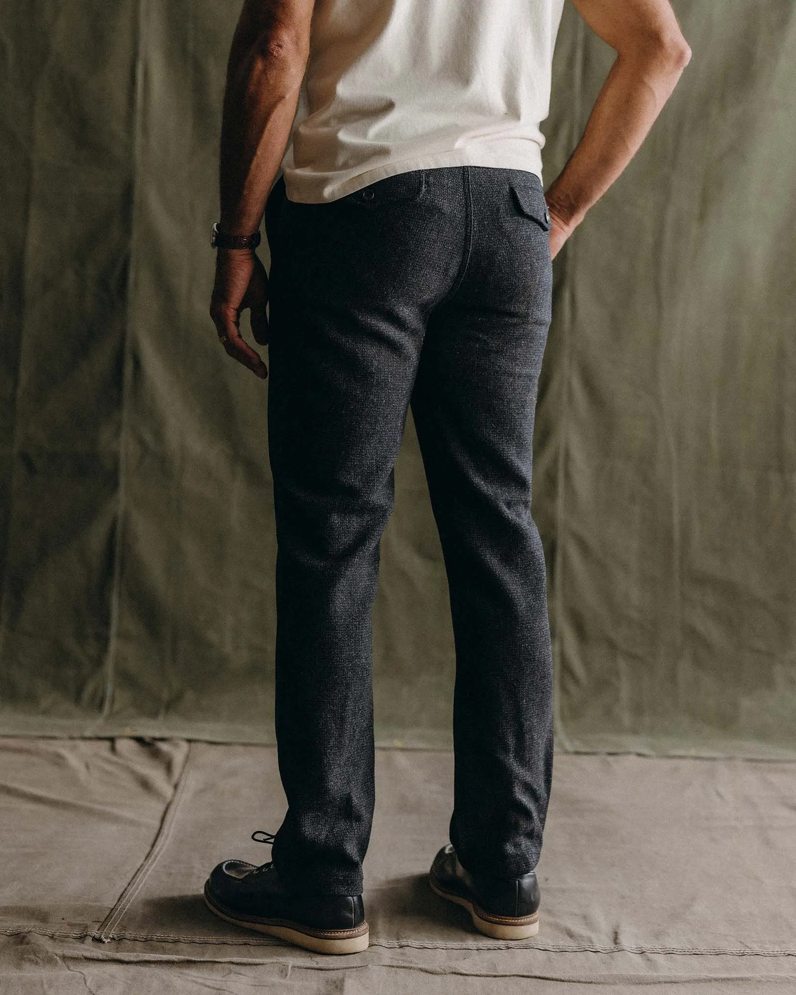 EcoFriendlyMaterial Daily Wear The Carnegie Pant in Heather Charcoal Wool