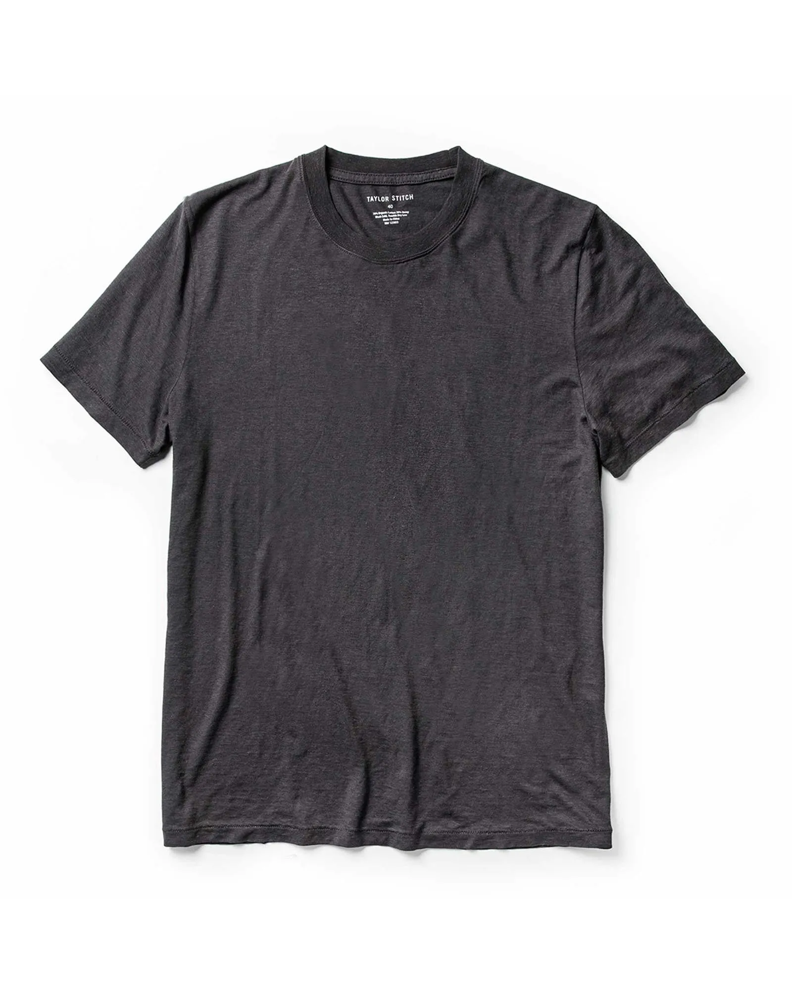 The Cotton Hemp Tee in Charcoal Fresh Trend Comfy Stretch Fit