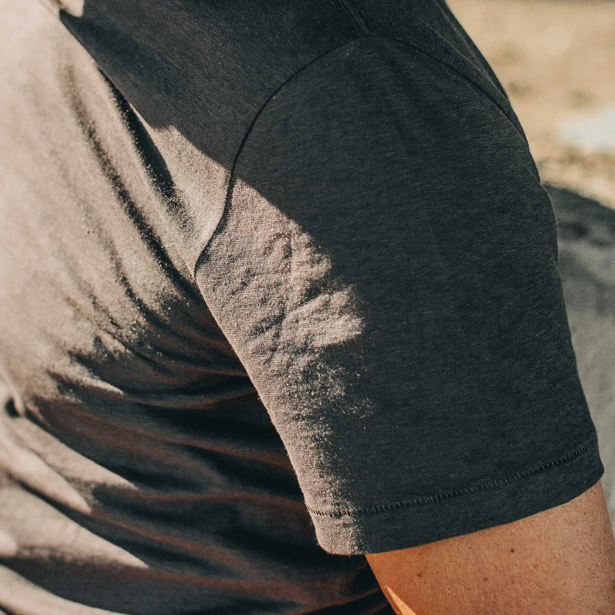 The Cotton Hemp Tee in Charcoal Sleeveless EcoFriendlyMaterial