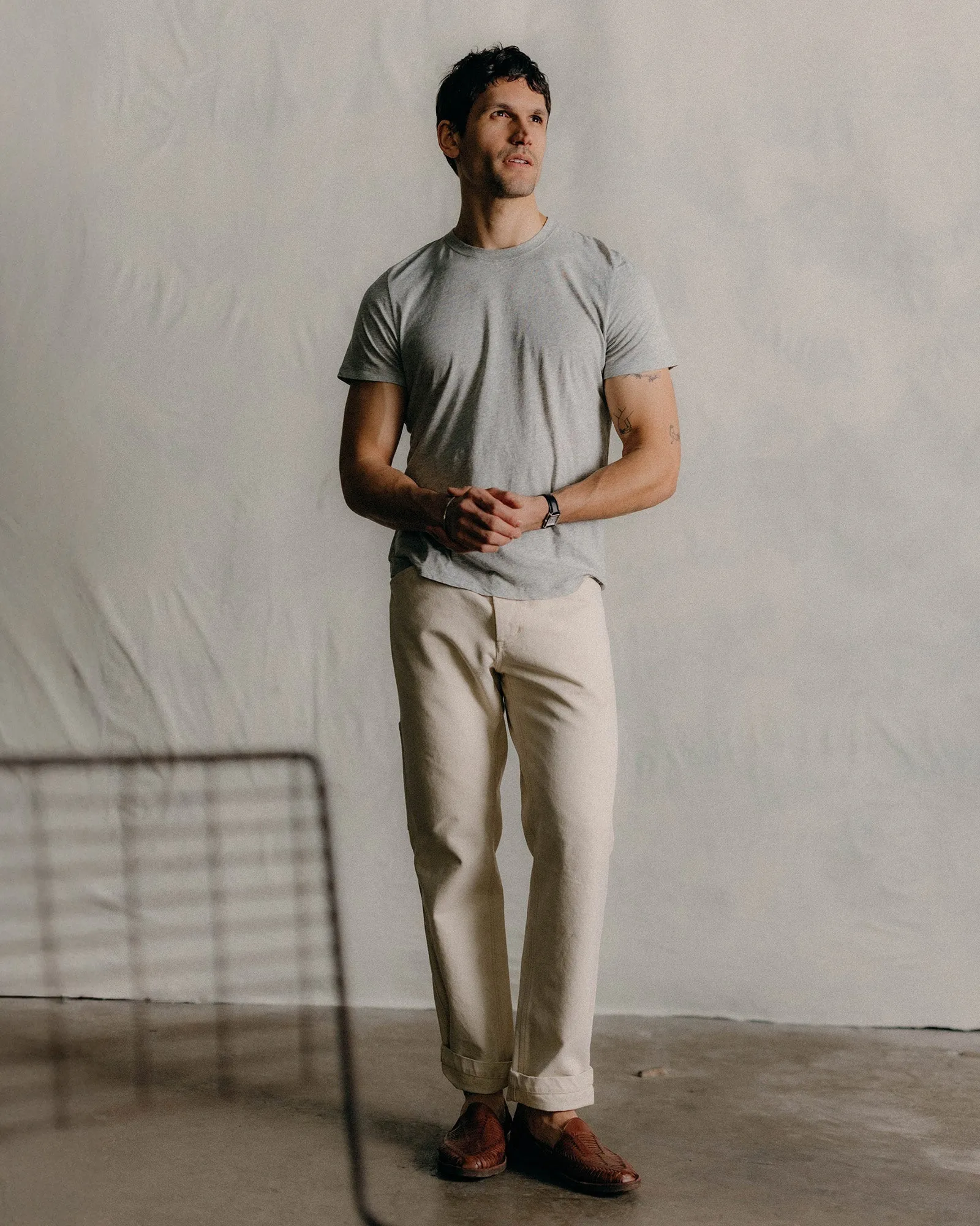 Versatile Style Trend Fit For All Day The Cotton Hemp Tee in Heather Grey
