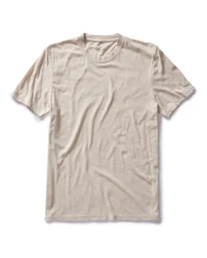 The Cotton Hemp Tee in Heather Oat Active Comfort Chic Fashion