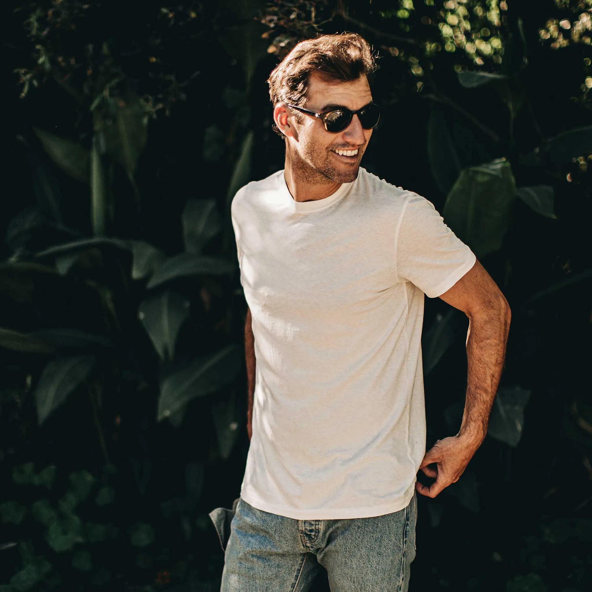 The Cotton Hemp Tee in Natural Chilly Wear