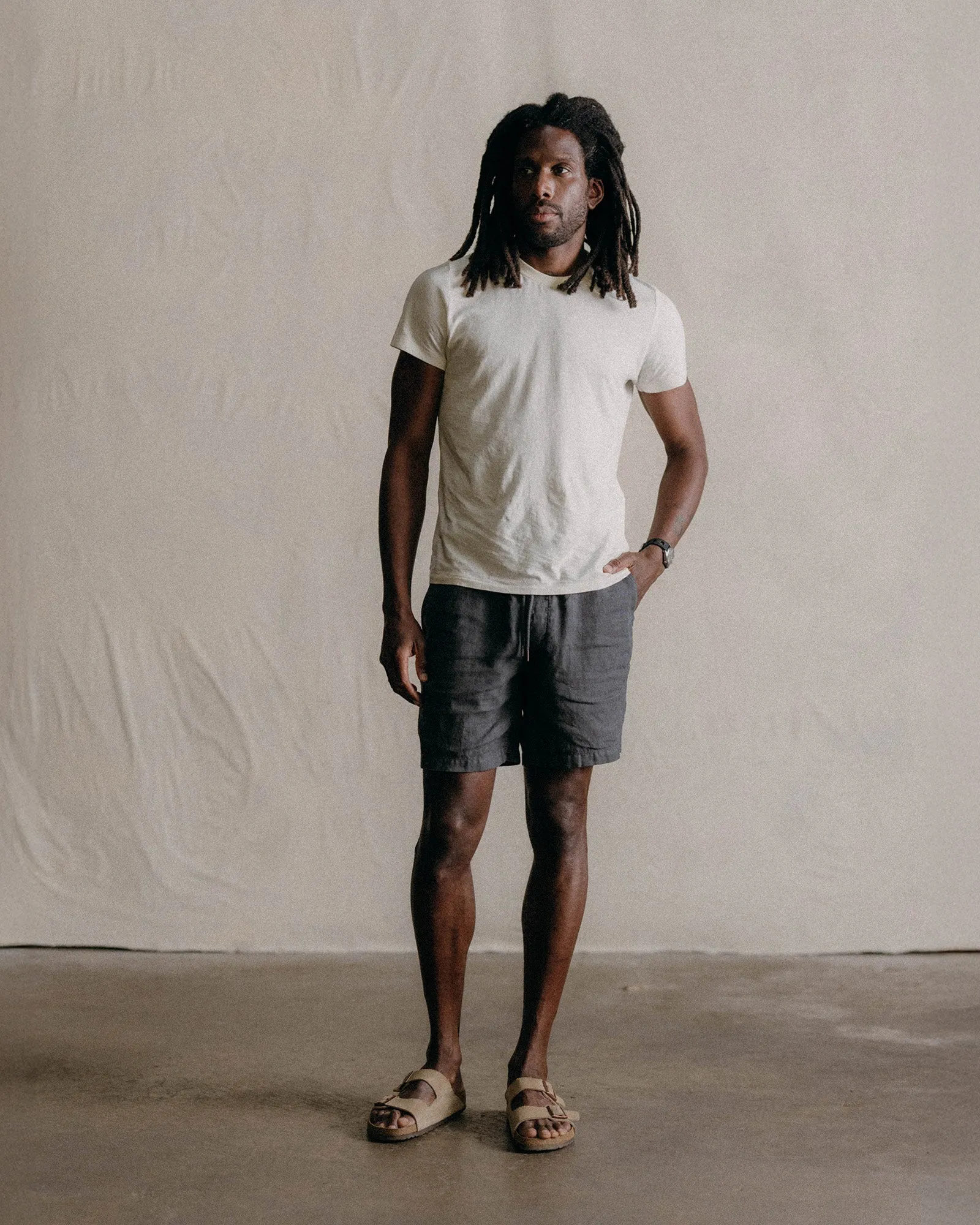 Light Casual Wear The Cotton Hemp Tee in Natural