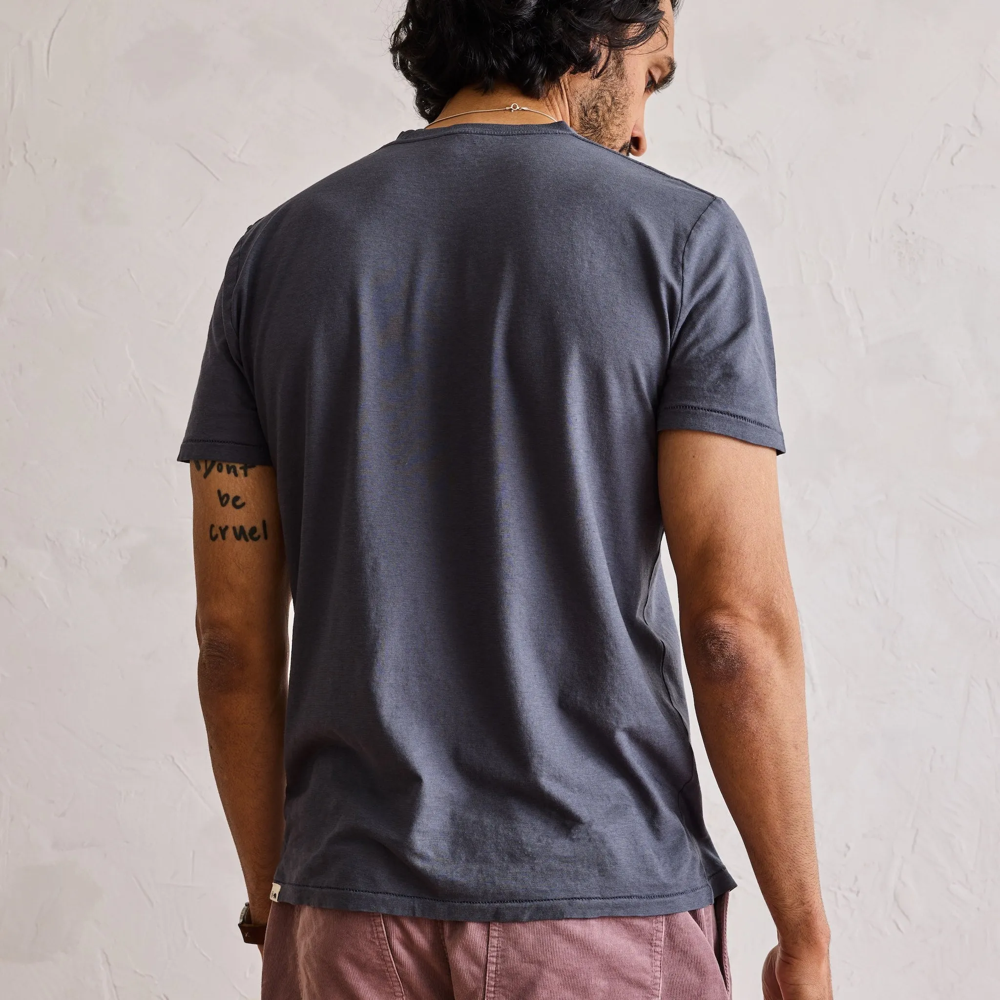 Soft Comfort Wear The Cotton Hemp Tee in Navy