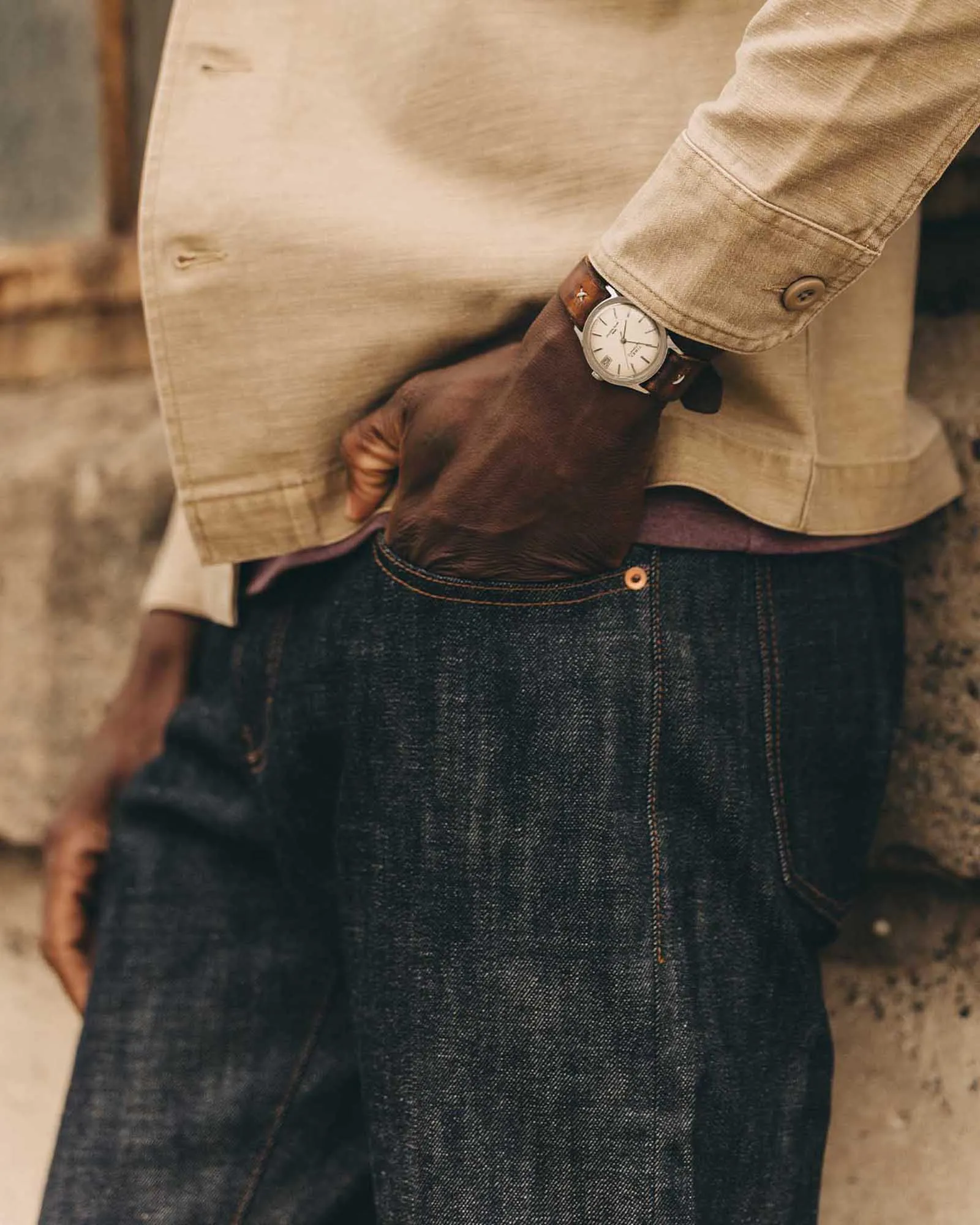 Breathable Comfort Fitted Style The Democratic Jean in Rigid Organic Selvedge