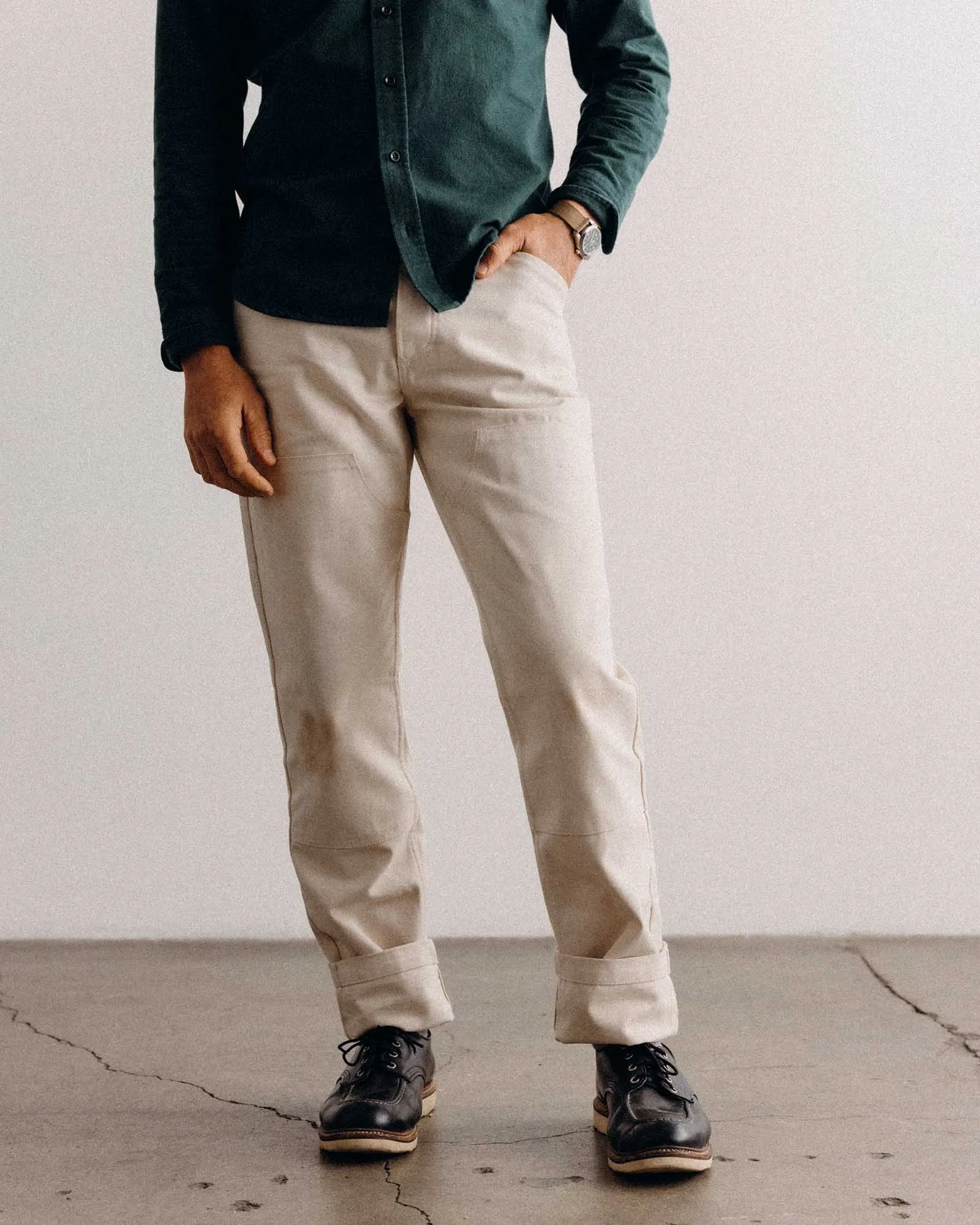 CompressionSupport The Good Acre Chore Pant in Natural Canvas