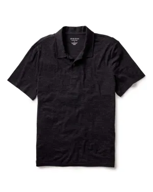 The Merino Polo in Heather Black Versatile Comfort Rayon blend