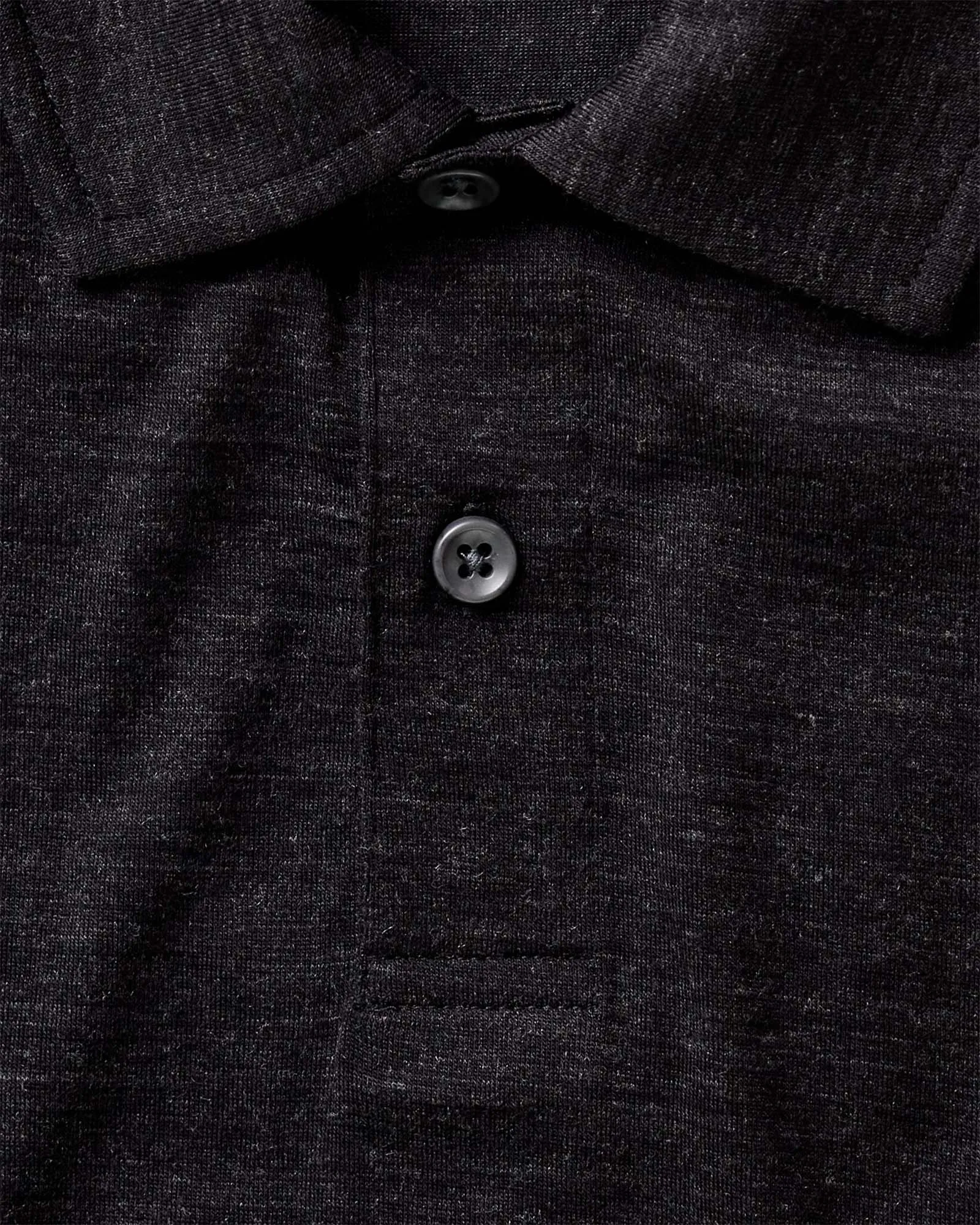 Quick Fit Design The Merino Polo in Heather Black