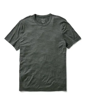 The Merino Tee in Heather Army All Day Wear