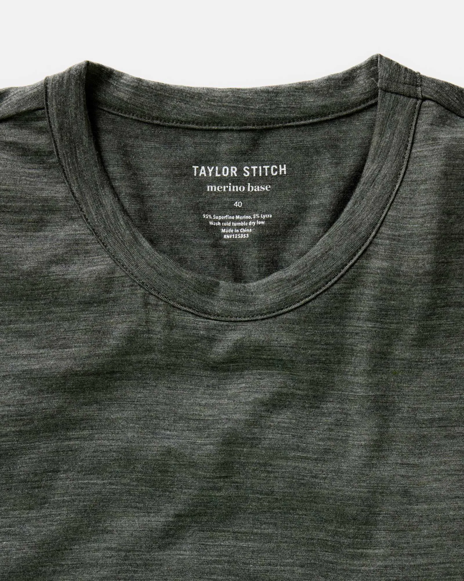 Layer Ready Cool Weather Wear The Merino Tee in Heather Army