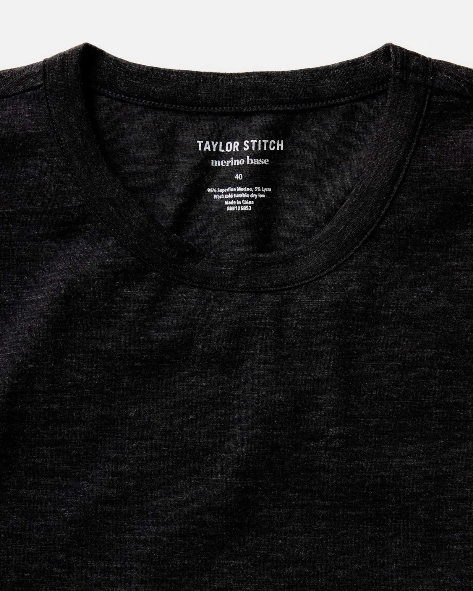 Chill Vibes The Merino Tee in Heather Black