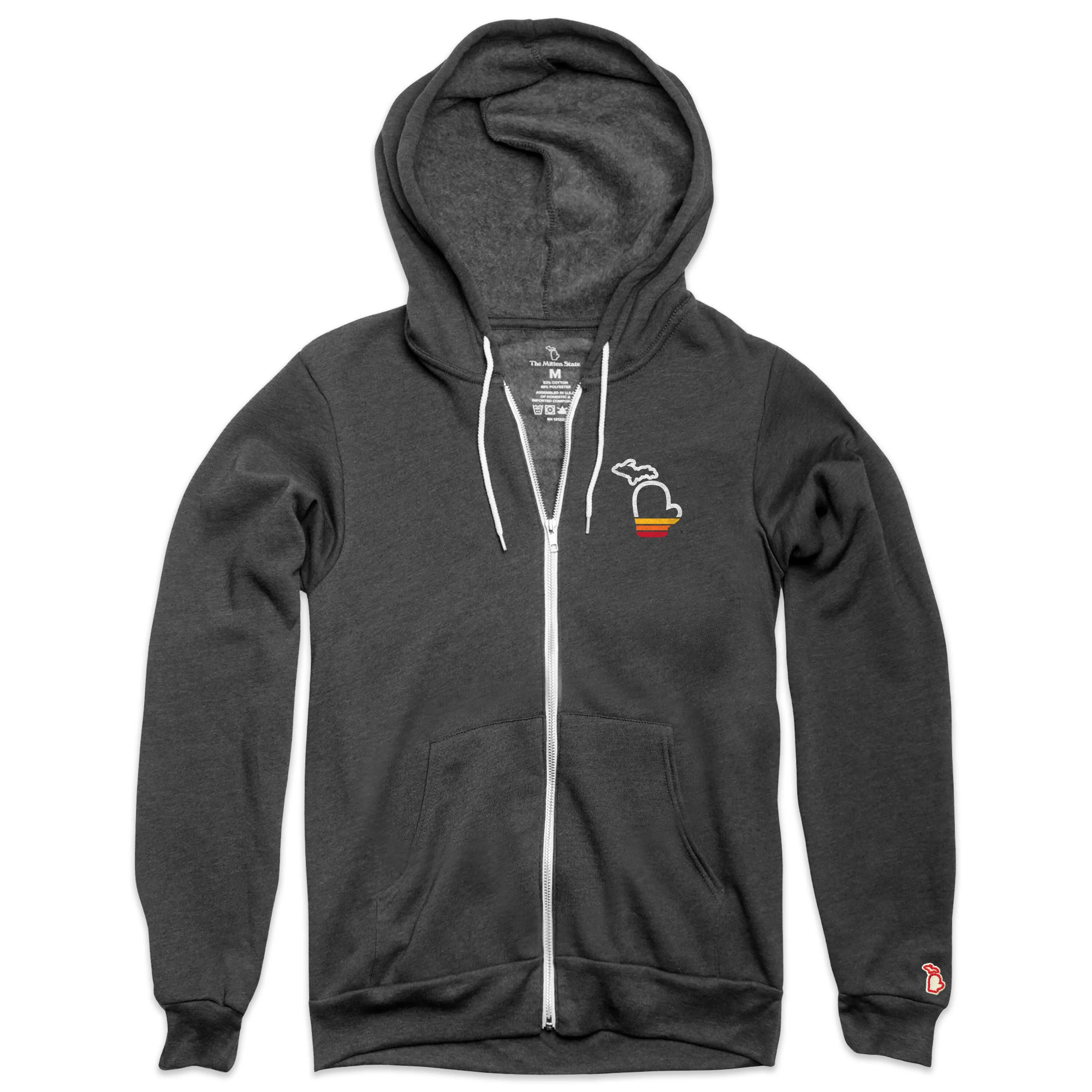 quick-drying THE MITTEN SUNSET ALL SEASON ZIP-UP HOODIE (UNISEX)