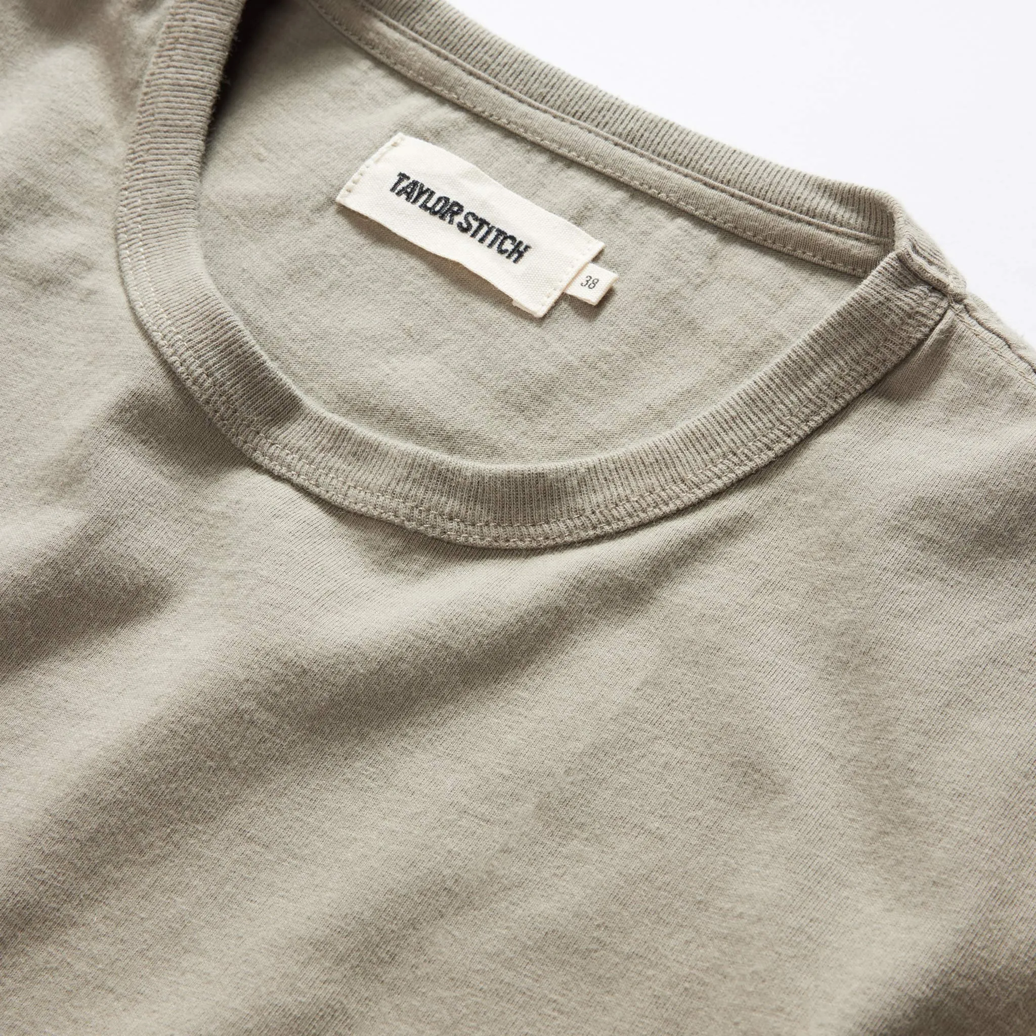 V neck elegance The Organic Cotton Tee in Sage