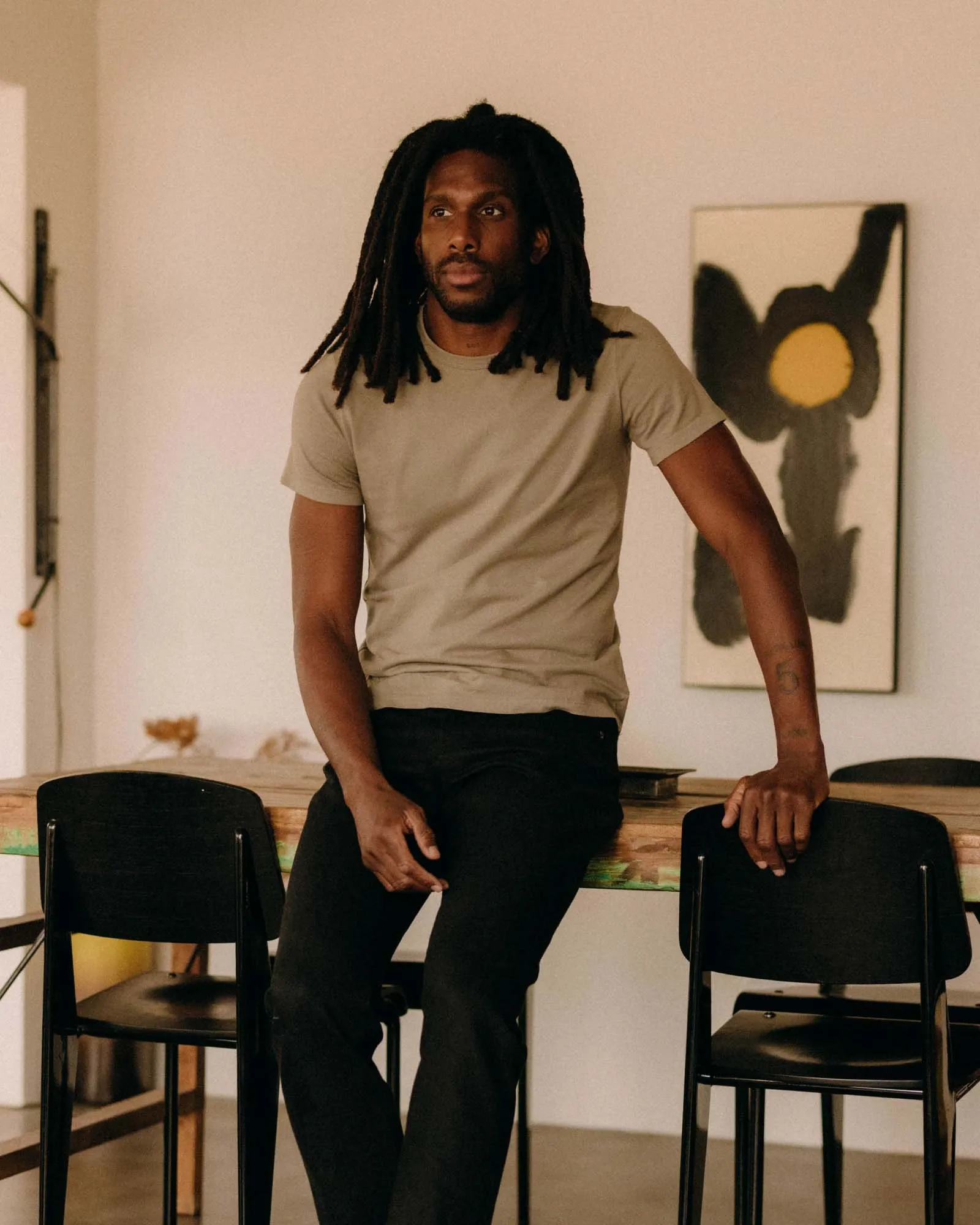 The Organic Cotton Tee in Sage MoistureWickingFabric Classic Color