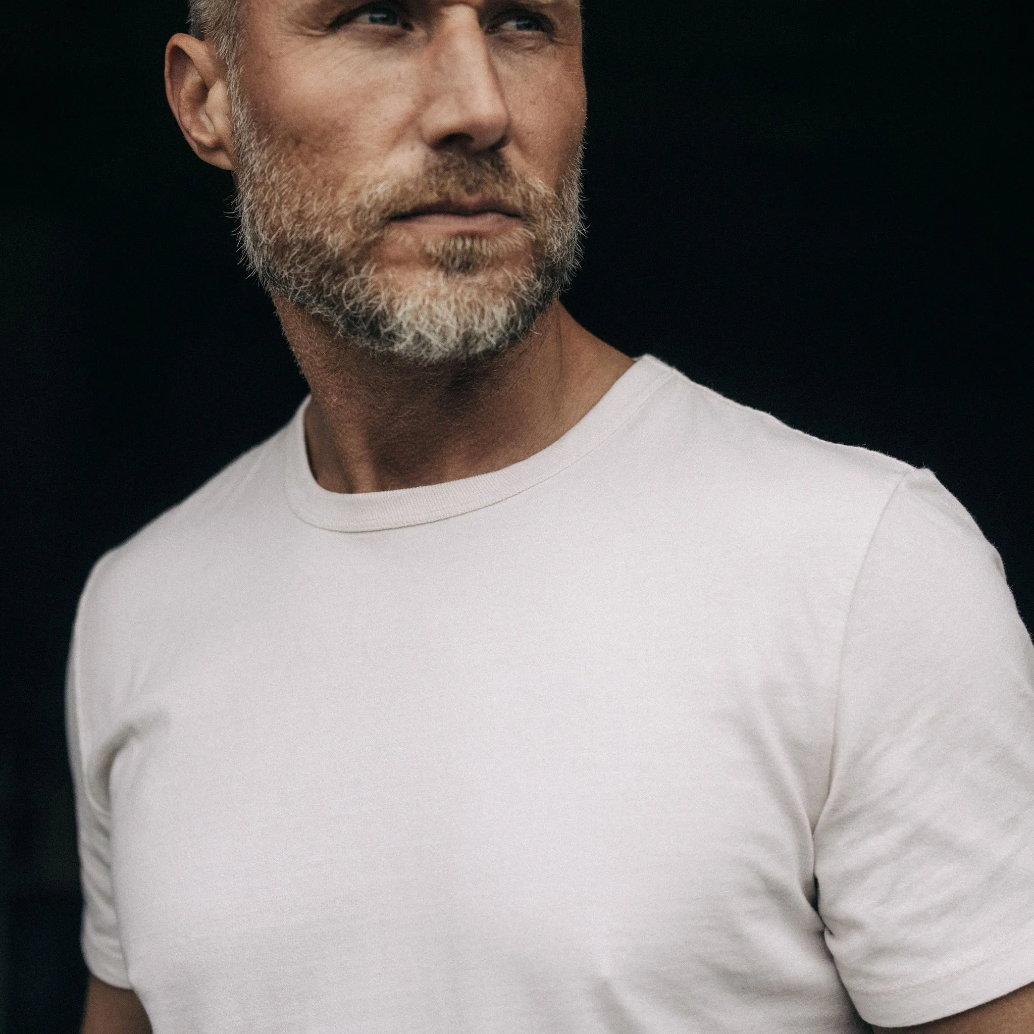 The Organic Cotton Tee in Vintage White Layering Options Breathable knit