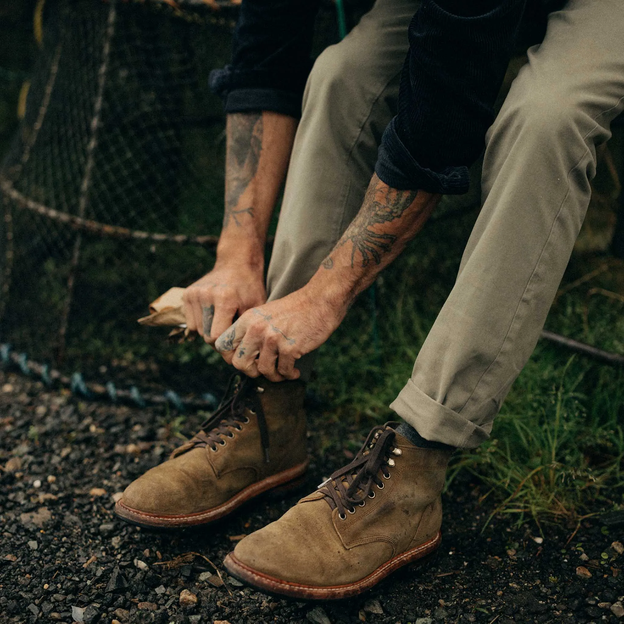 Sport Performance Design stain resistant coating The Slim Foundation Pant in Organic Smoked Olive