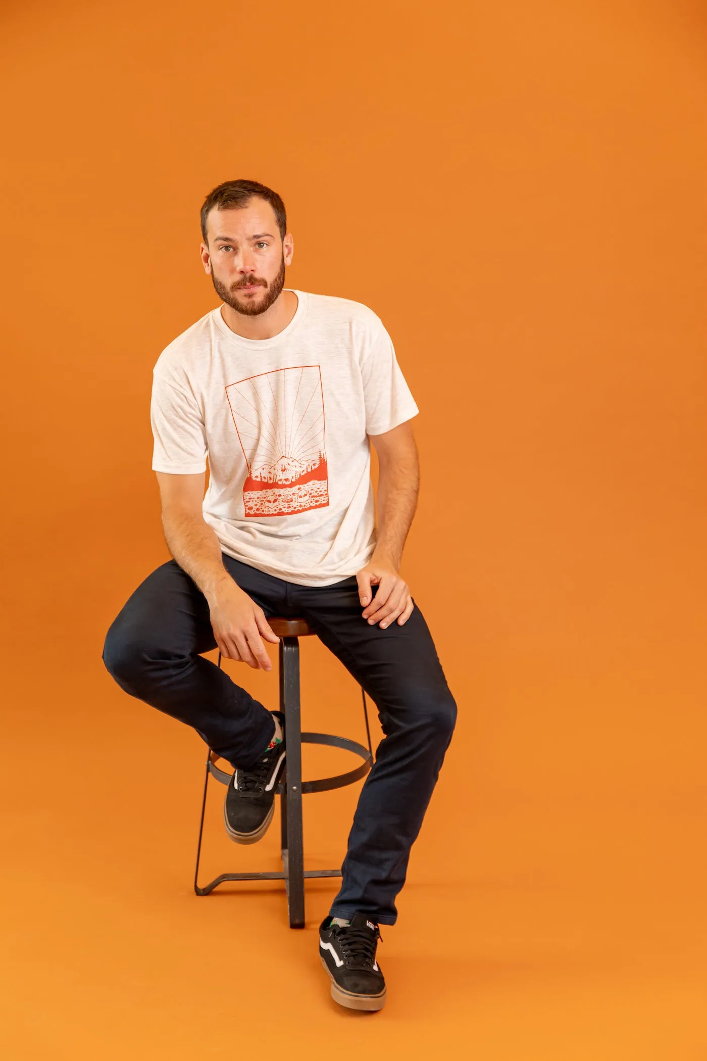 Chill Mode Fit Vintage Look The Sunrise Tee