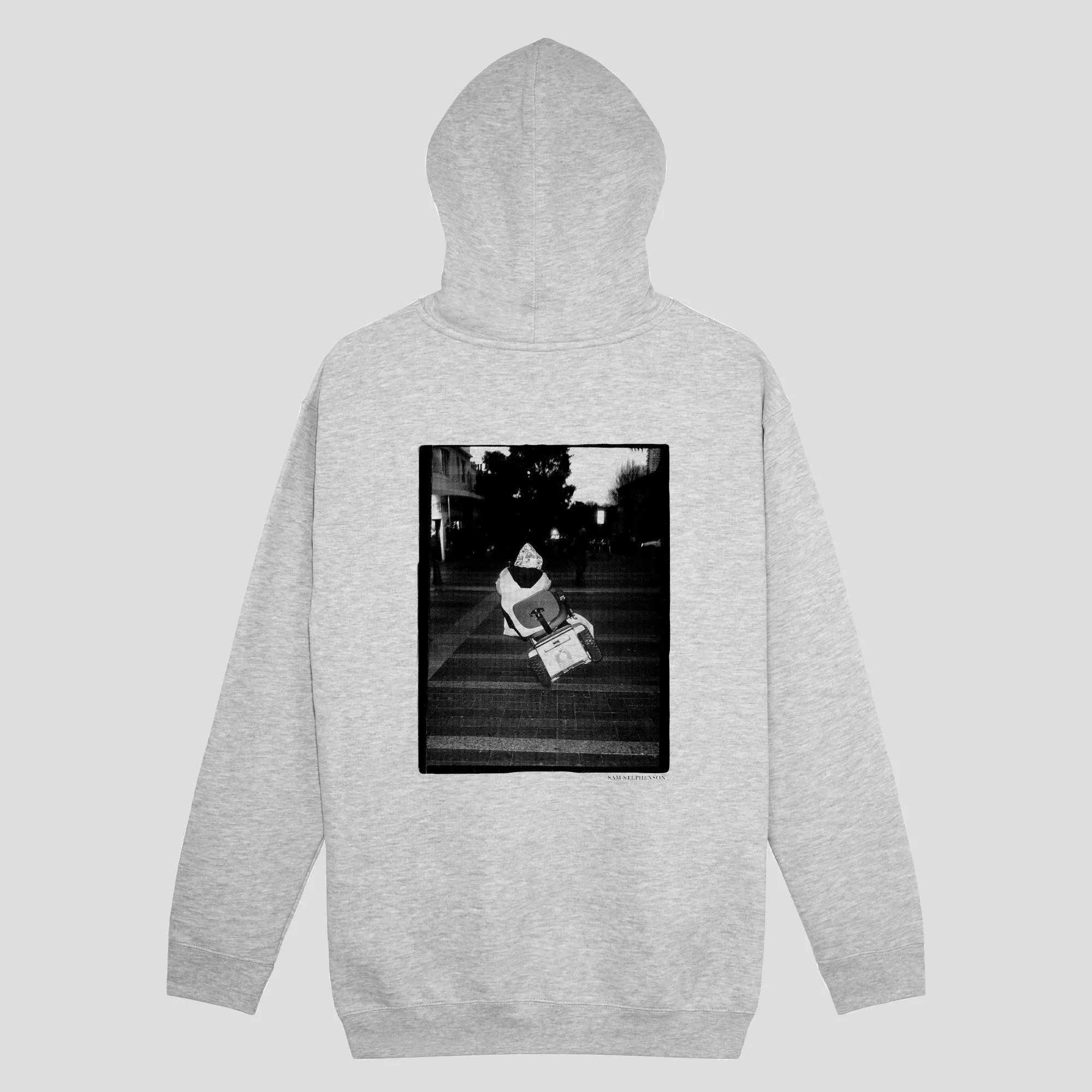 Pass~Port & Sam Stephenson 'Bookmark' Hoodie - Ash Chill Vibe Satin