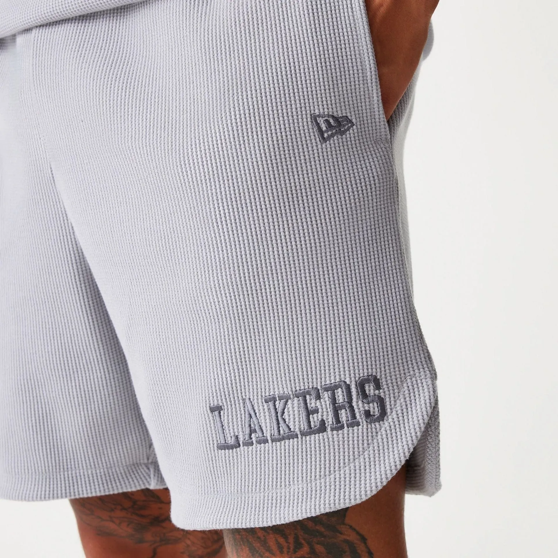 Smooth Fabric LA Lakers NBA Waffle Grey Shorts