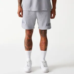 LA Lakers NBA Waffle Grey Shorts Abrasion Defying Knee Patches Valentine's gift
