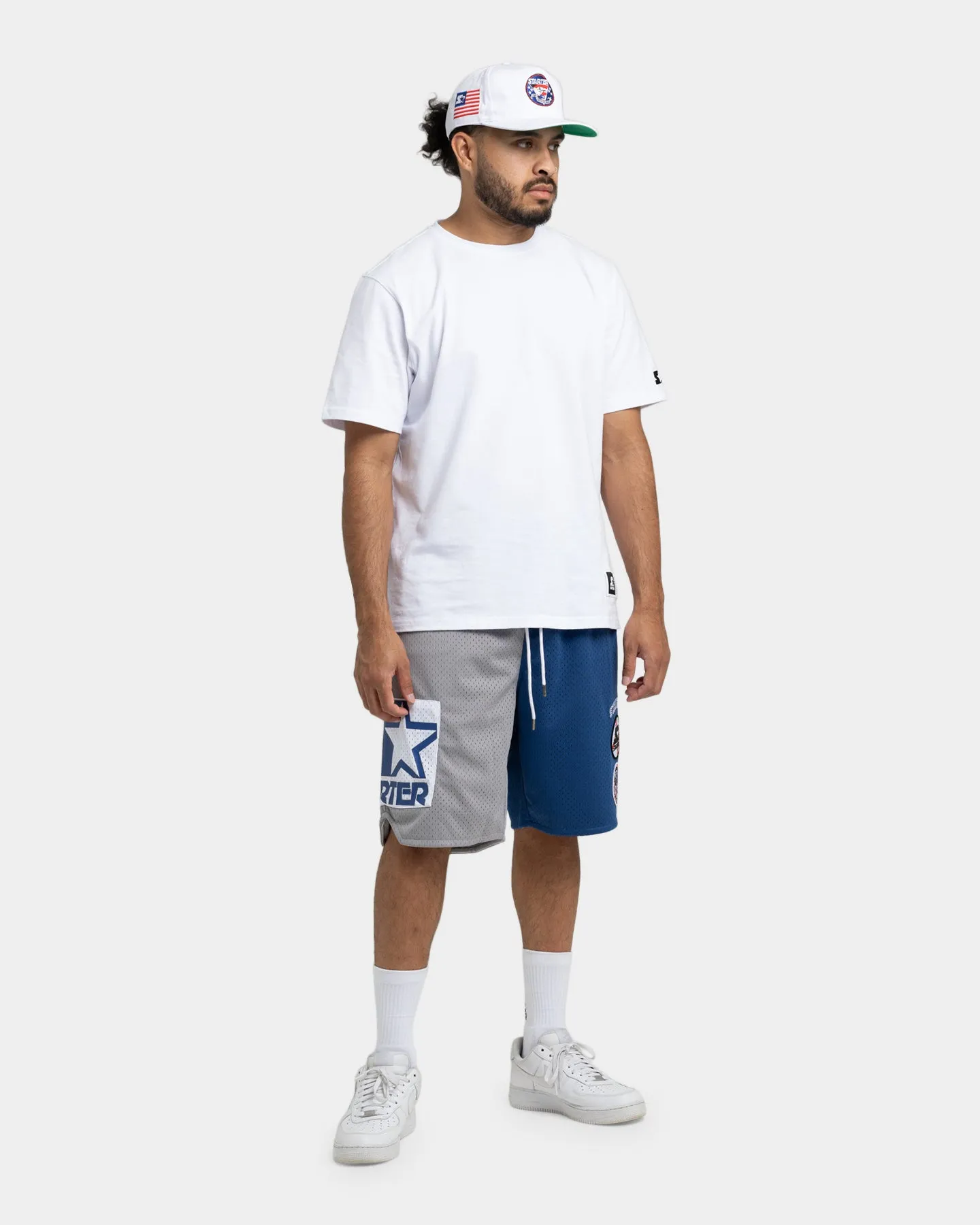 Anti Slip Waist Grip Starter Slider Mesh Shorts Blue/Grey