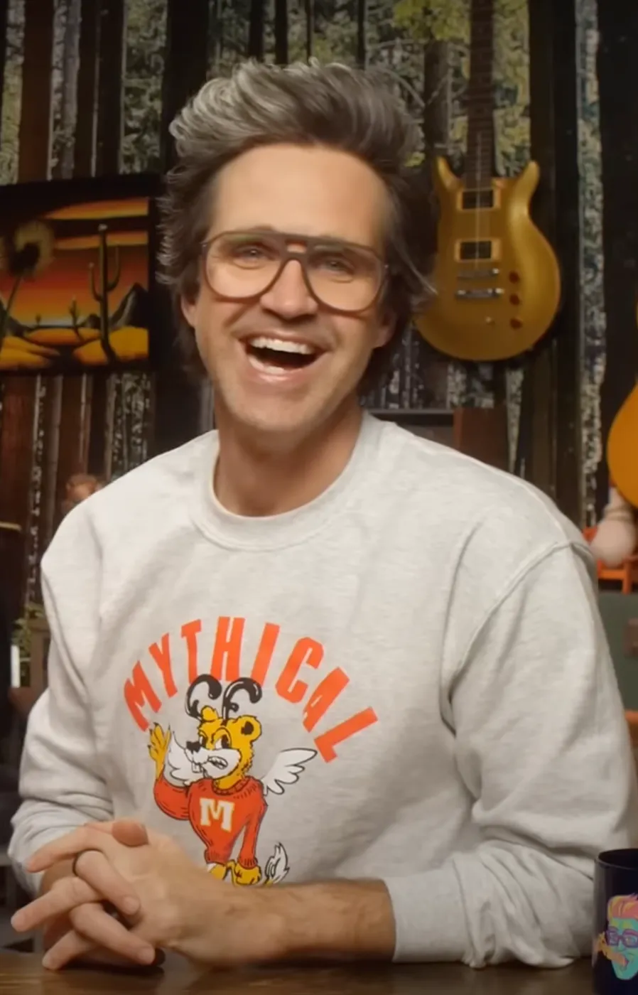 Mythical Randlers Mascot Sweatshirt (Grey) scarf accents