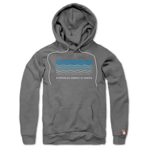 Comfortable Hoodie Soft Comfort HAPPINESS COMES IN WAVES ALL SEASON HOODIE (UNISEX)