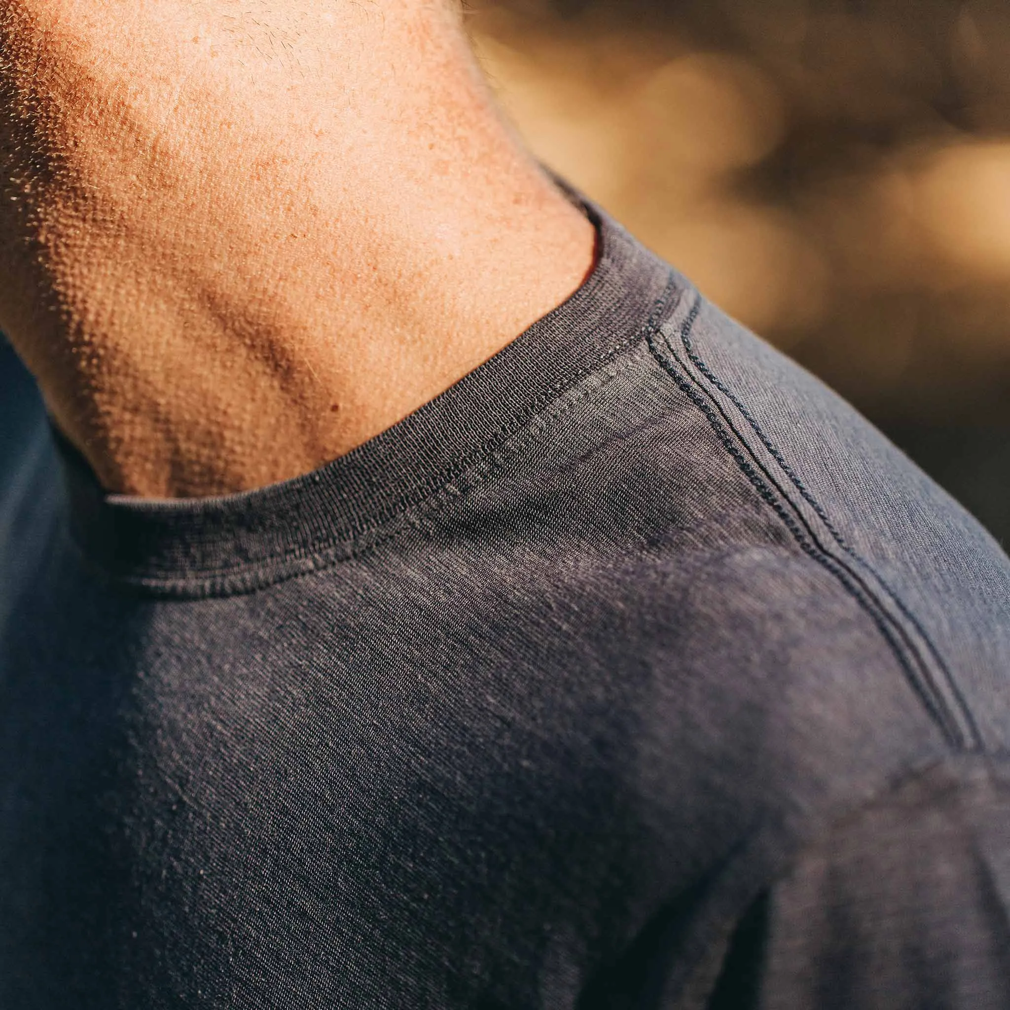 The Cotton Hemp Tee in Navy timeless Active Comfort