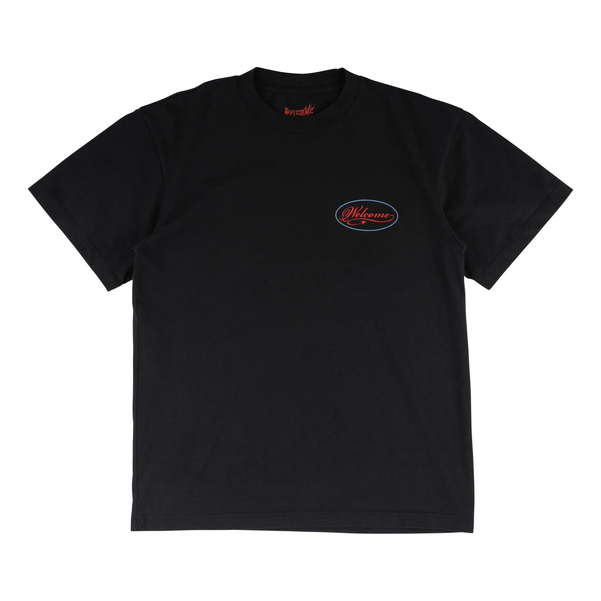 Button Down Trade Printed Boxy Garment-Dyed Tee - Black