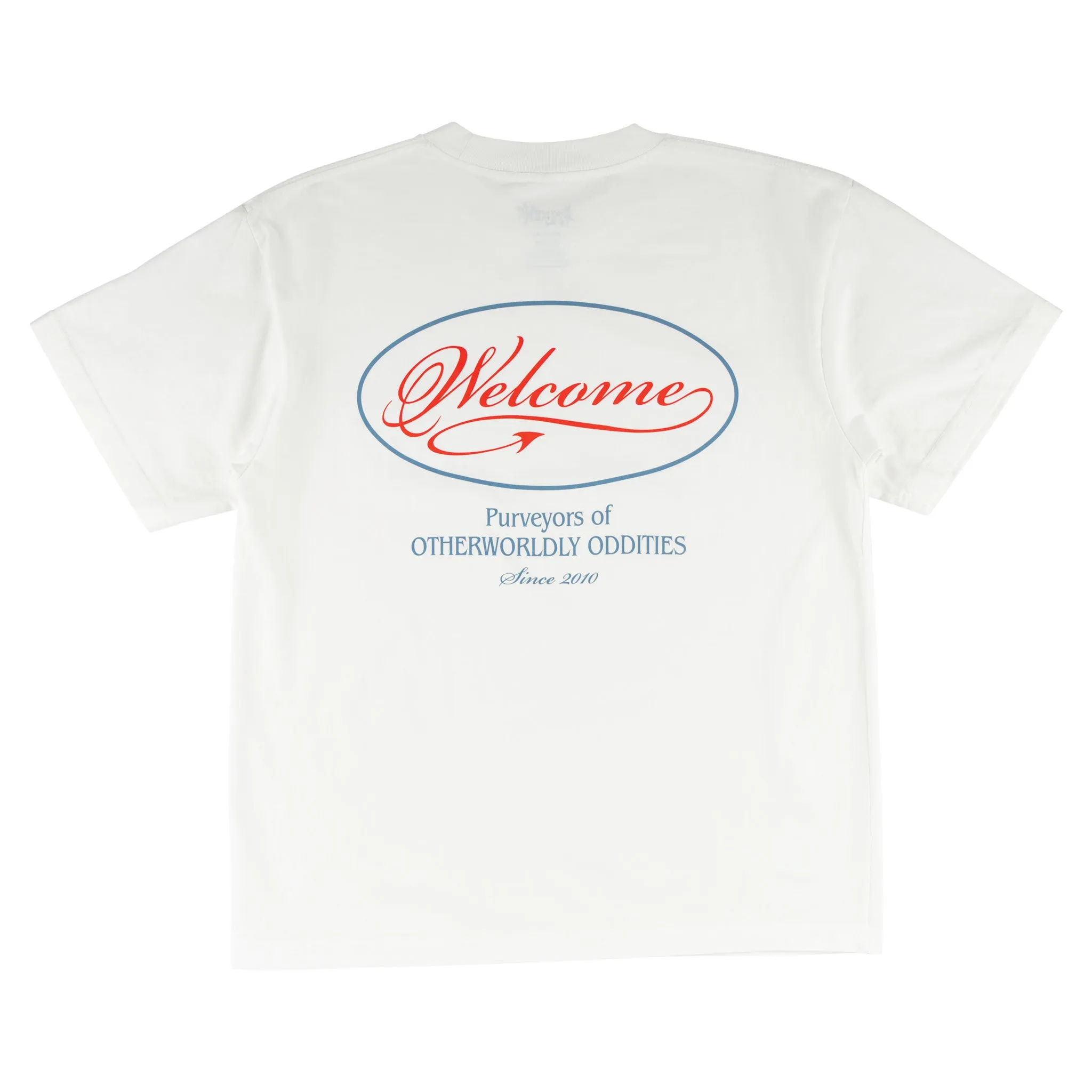 Street Trendy Printed uniqueness Trade Printed Boxy Garment-Dyed Tee - White