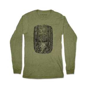 Trail Long Sleeve Tee-Olive Simple and Light Casual Flex