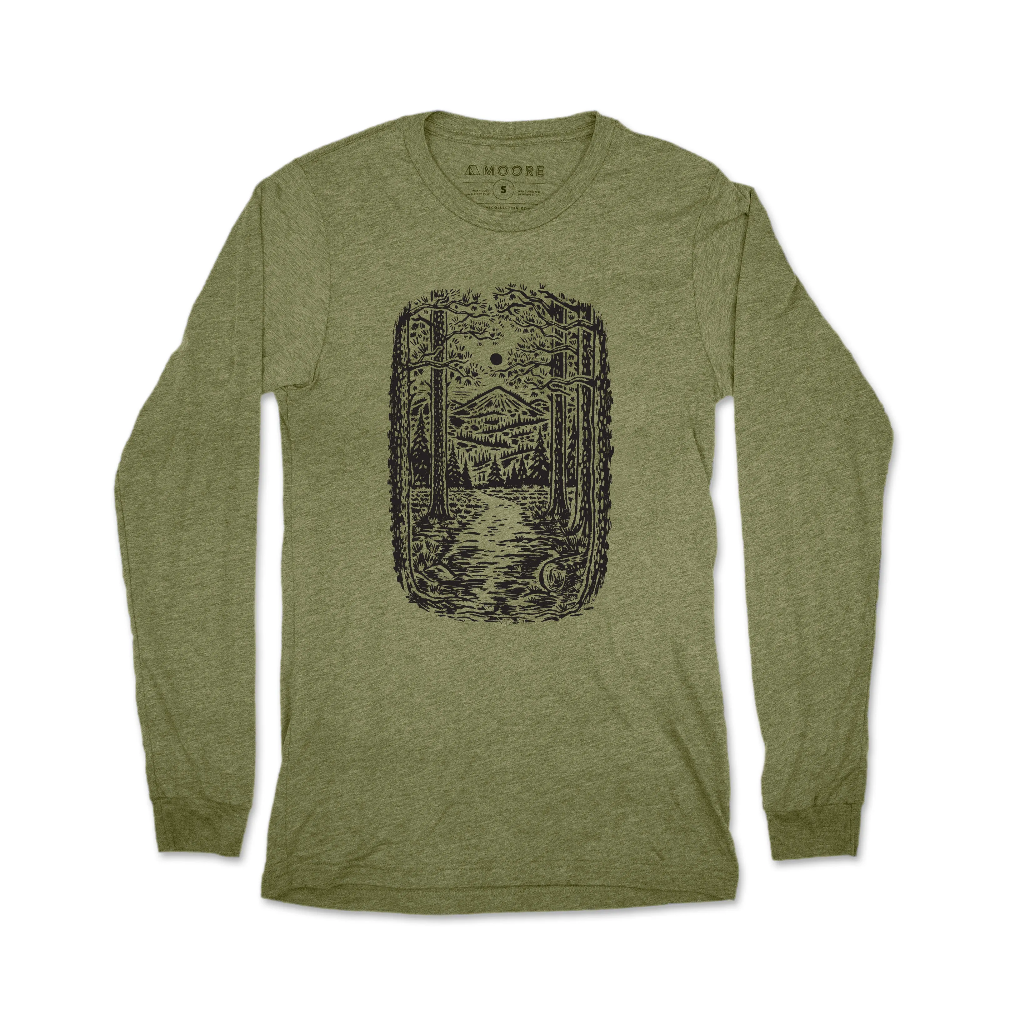 Workout Gear Trail Long Sleeve Tee-Olive