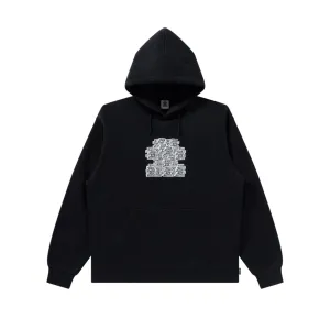 color fast OG LABELS IN SHAPE HOODIE BLACK
